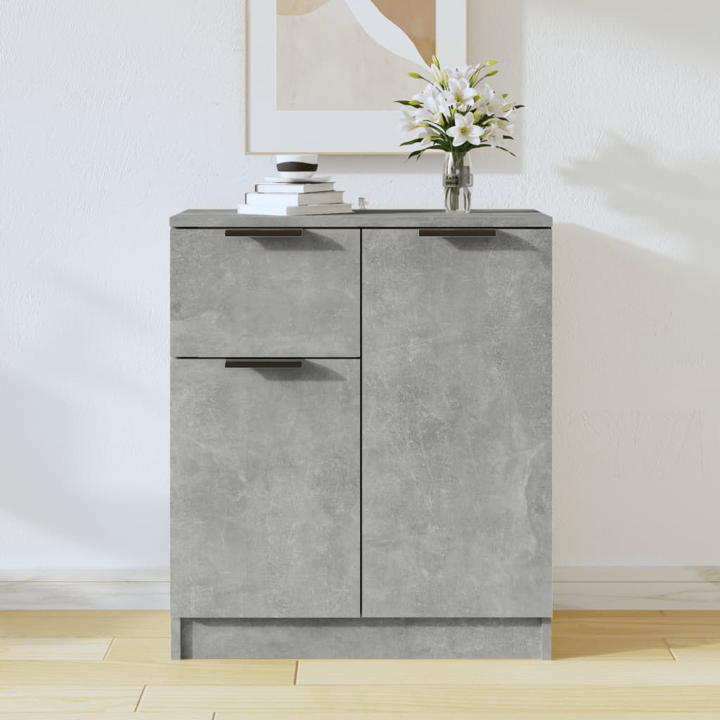 Image of Vidaxl Sideboard Cupboard Cabinet Storage Cabinet Cabinet Cabinet Living Room Concrete Grey 60x30x70cm Wood
