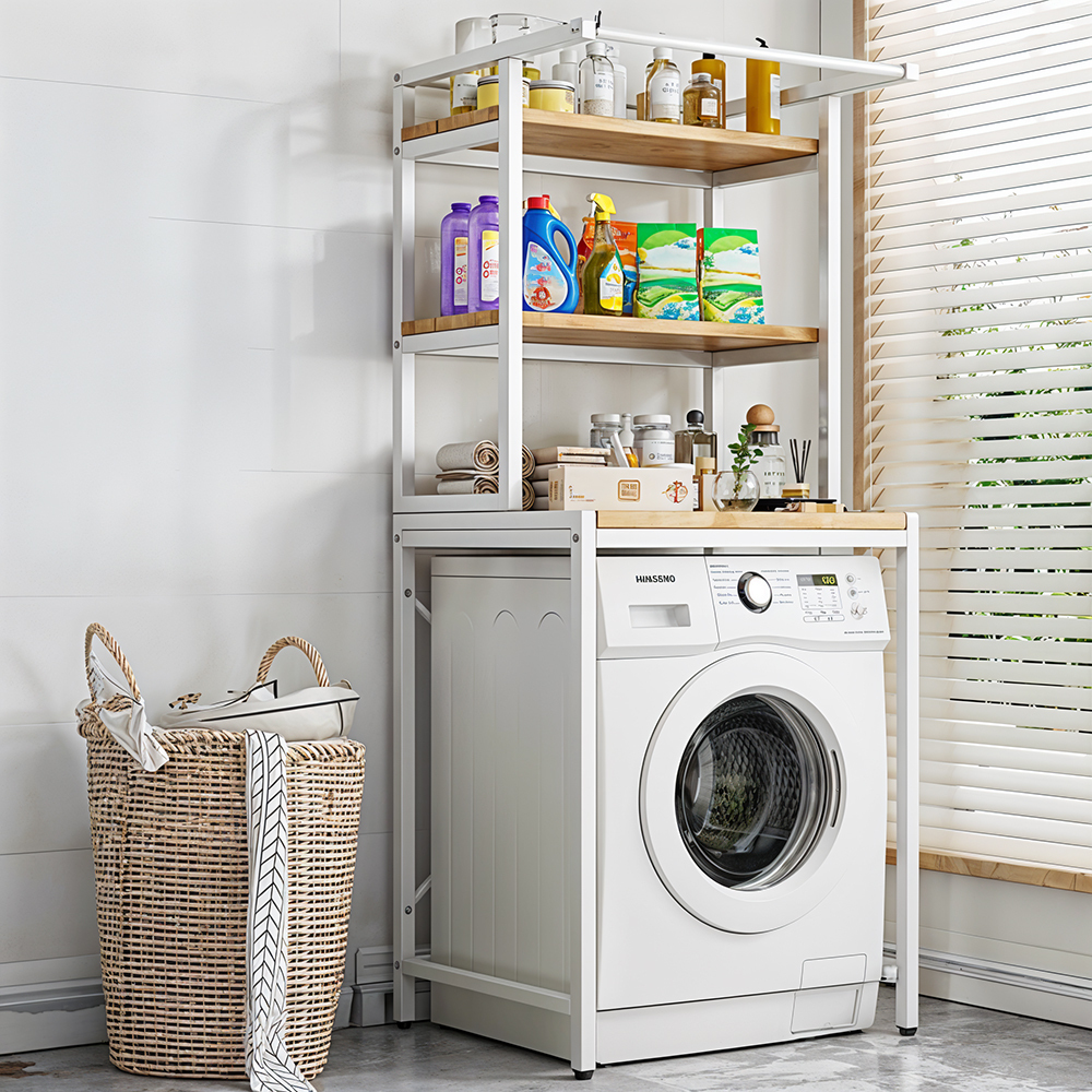 3-Tier Over Toilet Storage Rack, Freestanding Bathroom Organizer