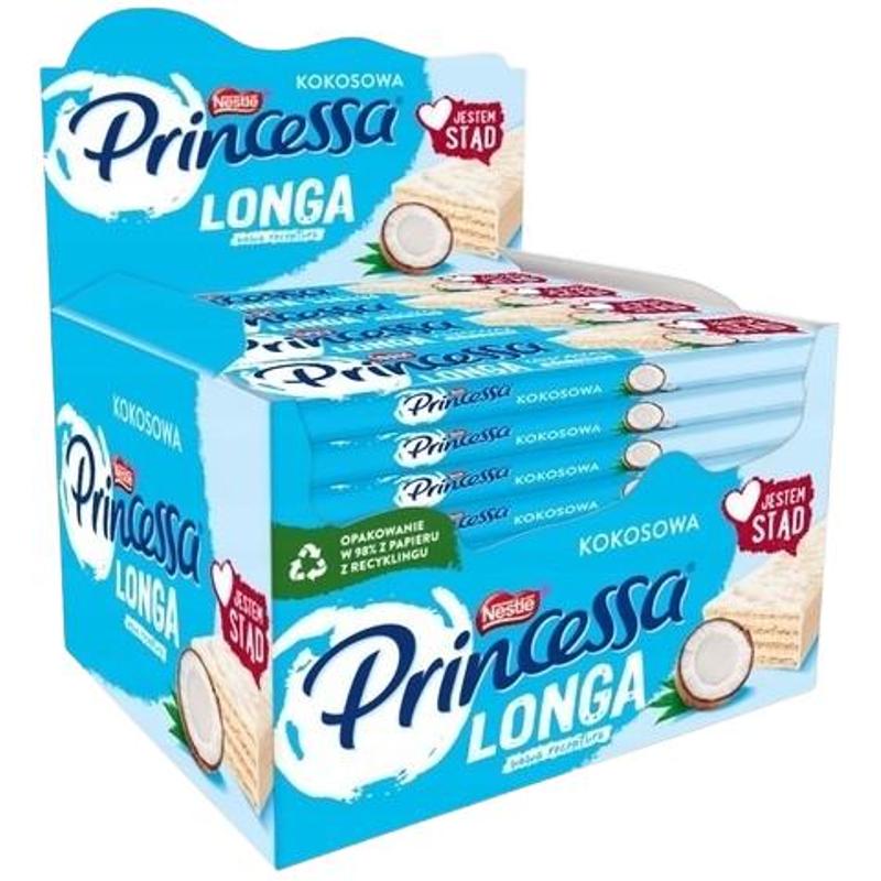 Image of Princessa Long Coconut Waffle Bars, 40 G X 30 Pieces
