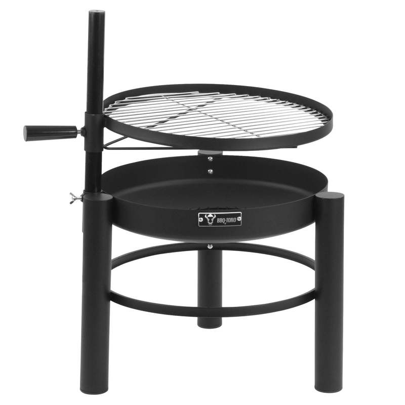 Fire Bowl With Height-adjustable Grill Grate, Ø 50 Cm
