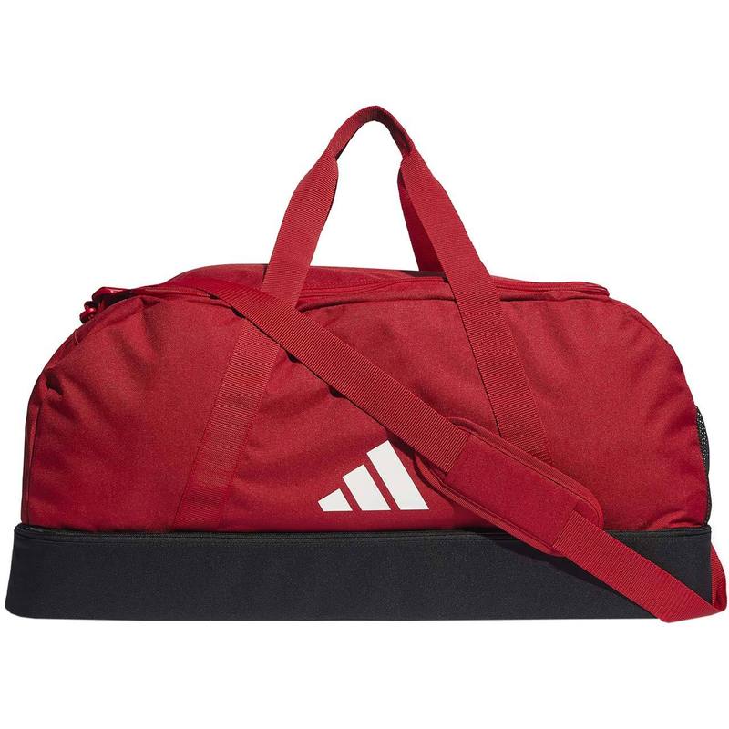 Tiro League Duffel Large Ib8656 Red Spacious Training Bag For Soccer, Gym, Travel, Unisex With Shoe Compartment, Practical And Durable