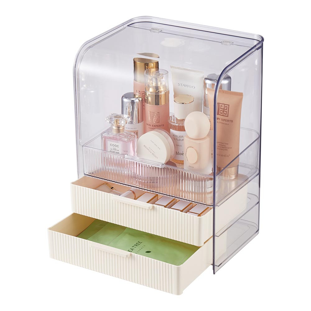 Transparent Makeup Display Case with Drawers for Skincare