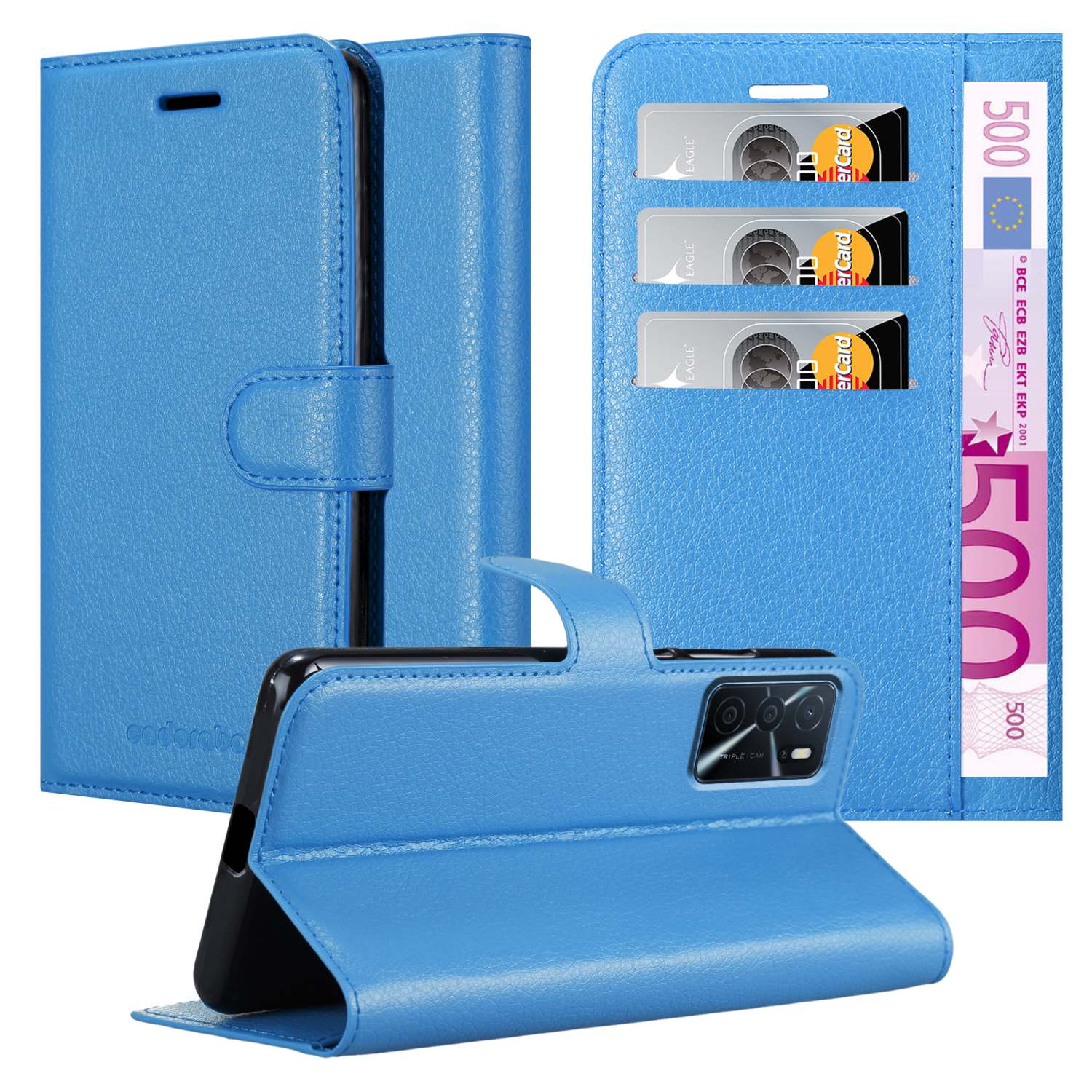 Image of Compatible With A16s / A54s Case Protective Cover With Magnetic Closure, Stand And Card Slot Flip Case Cover Case Phone Case Book Bag