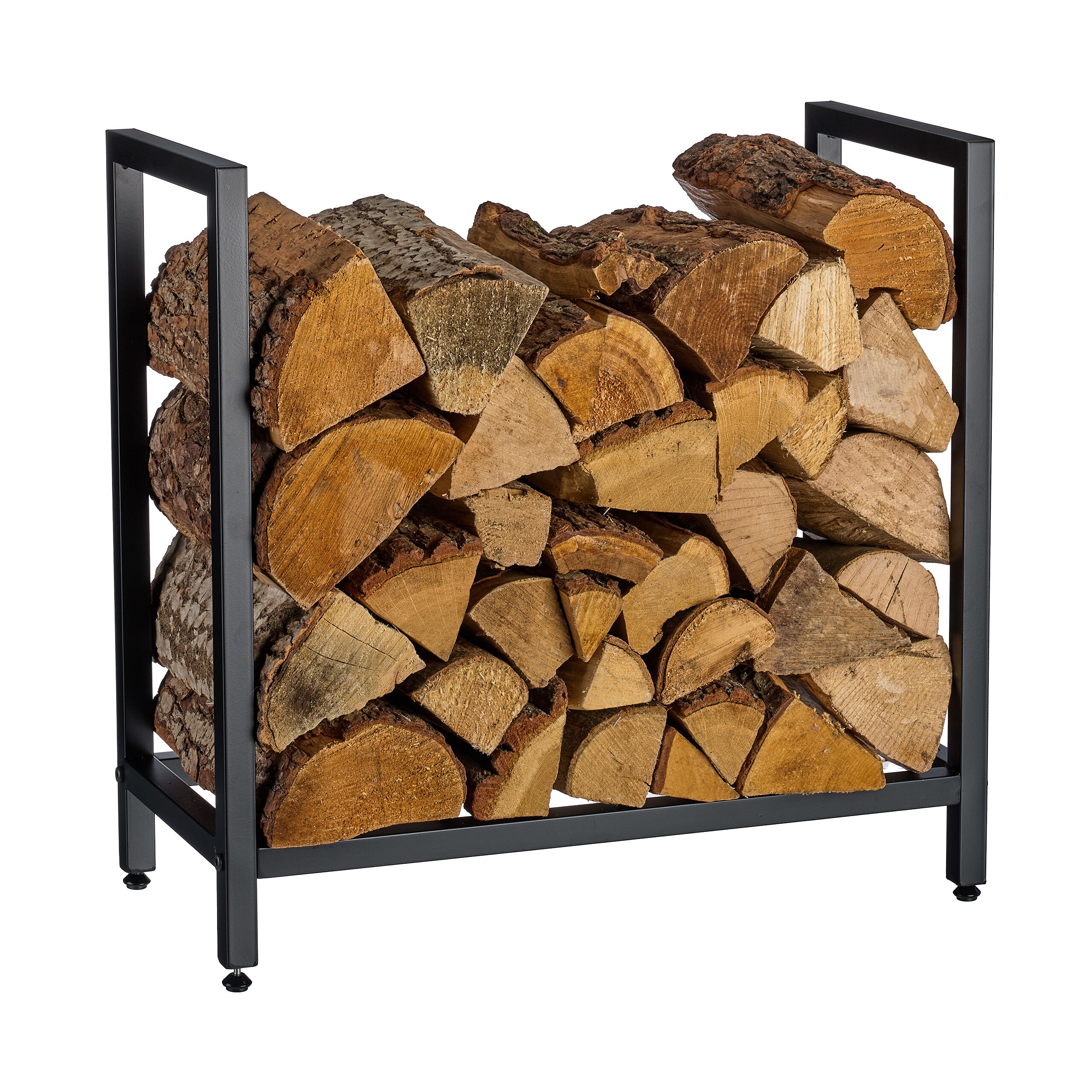 Firewood Rack In Black - (w)65 X (h)62.5 X (d)30.5 Cm