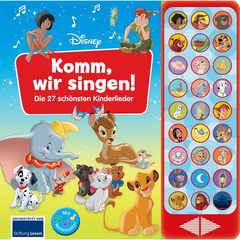 - Come, Let's Sing! The 27 Most Beautiful Children's Songs - 27-button Sound Book - Songbook With Sheet Music For Singing Along