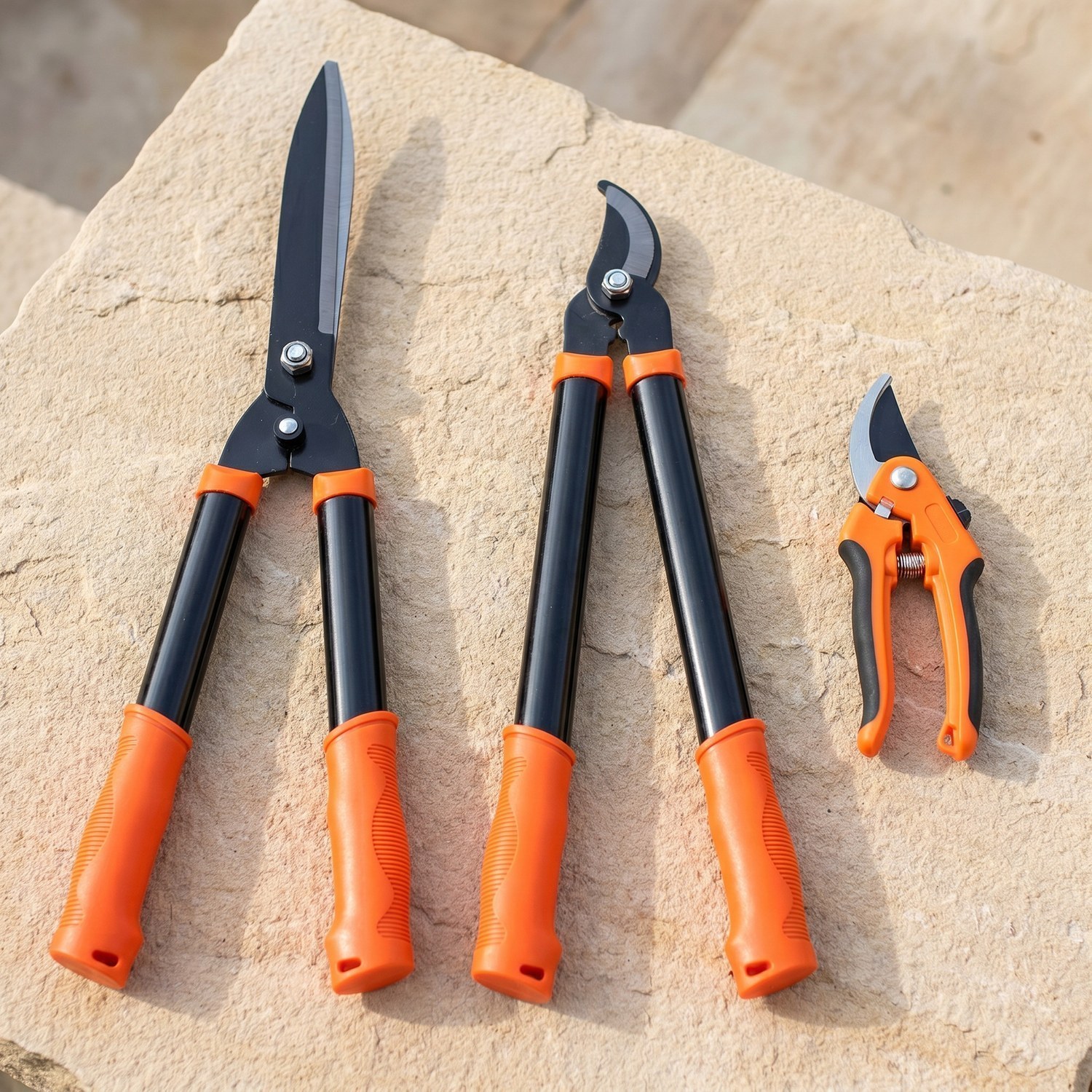 TEMU Kit Potatura Professionale 3 in 1: Troncarami a Bypass, Cesoie Tagliasiepi e Forbici da Giardino in Acciaio Temprato per Alberi Rose e Viti