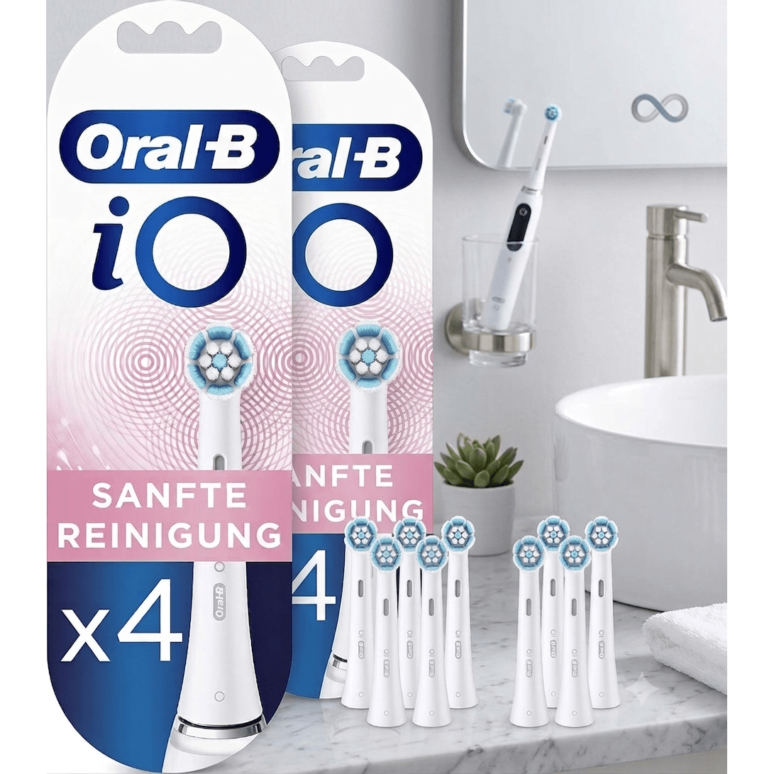 Image of Brush Heads Compatible With Oral- Series | 8-pack (2 Sets Of 4) Replacement Brushes, White | Electric Toothbrush Replacement Brush Heads For Io 3, 4, 5, 6, 7, 8, 9, 10 | Cleaning &