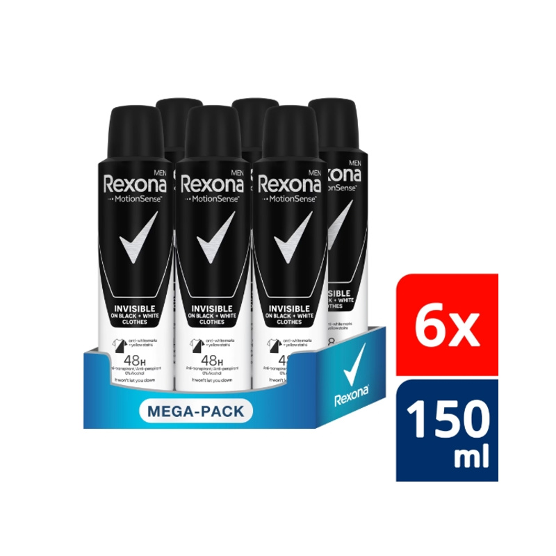 TEMU Set Of 6 Deodorants, Rexona, 150 Ml