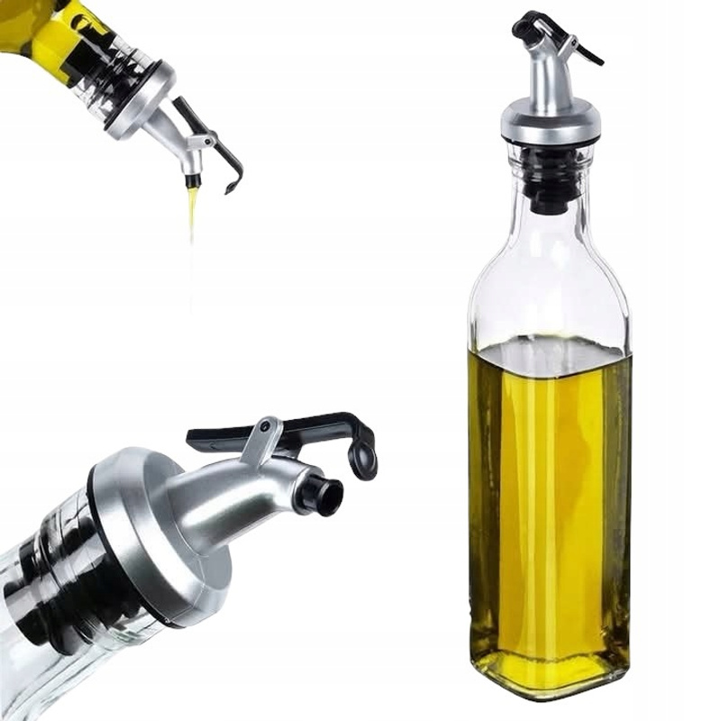 TEMU Bottle For Oil, Oil Vinegar With Dispenser, Glass 250 Ml