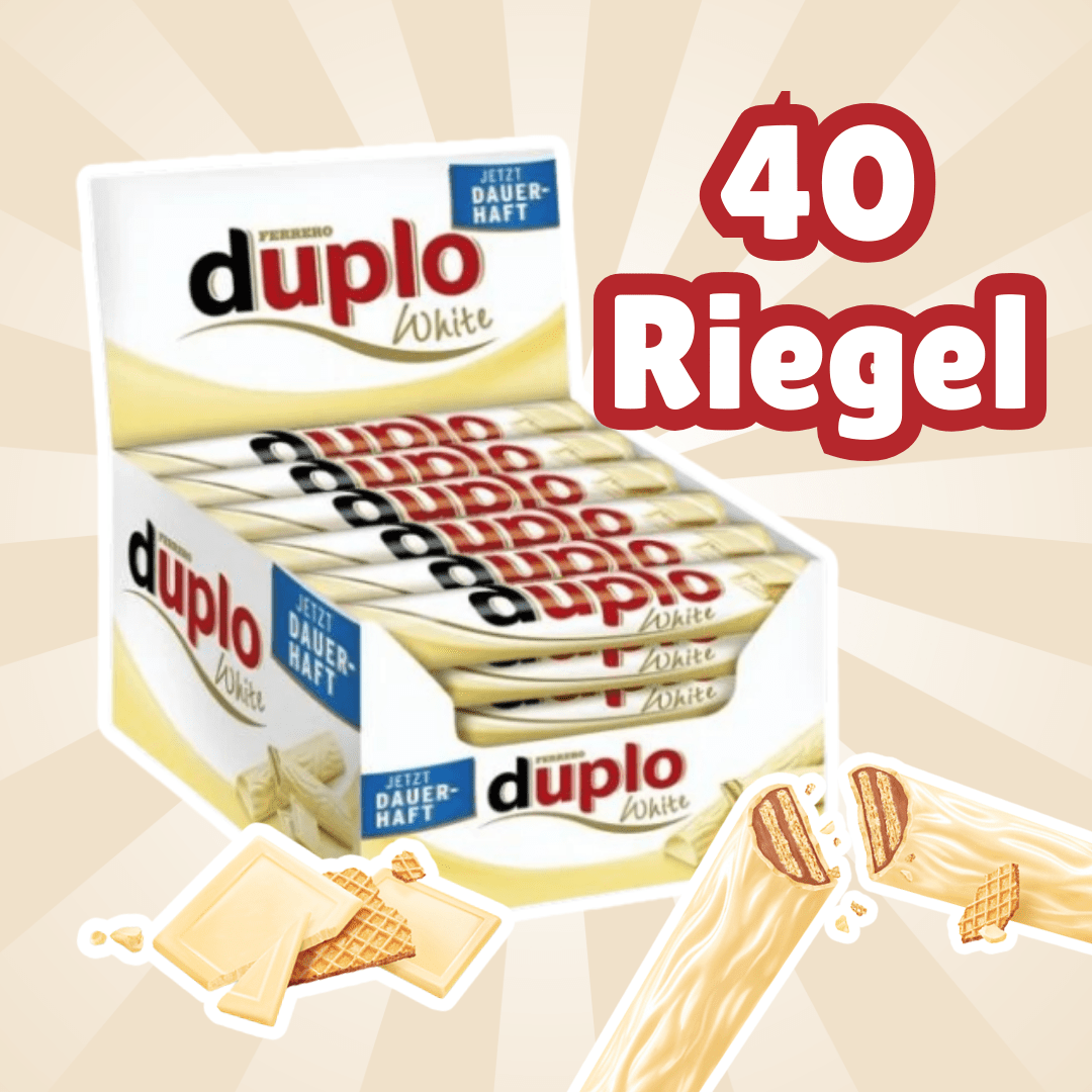 TEMU Ferrero Duplo White - 40x18, 2 G | White Chocolate Bars With Hazelnut | Stock Pack 728 G