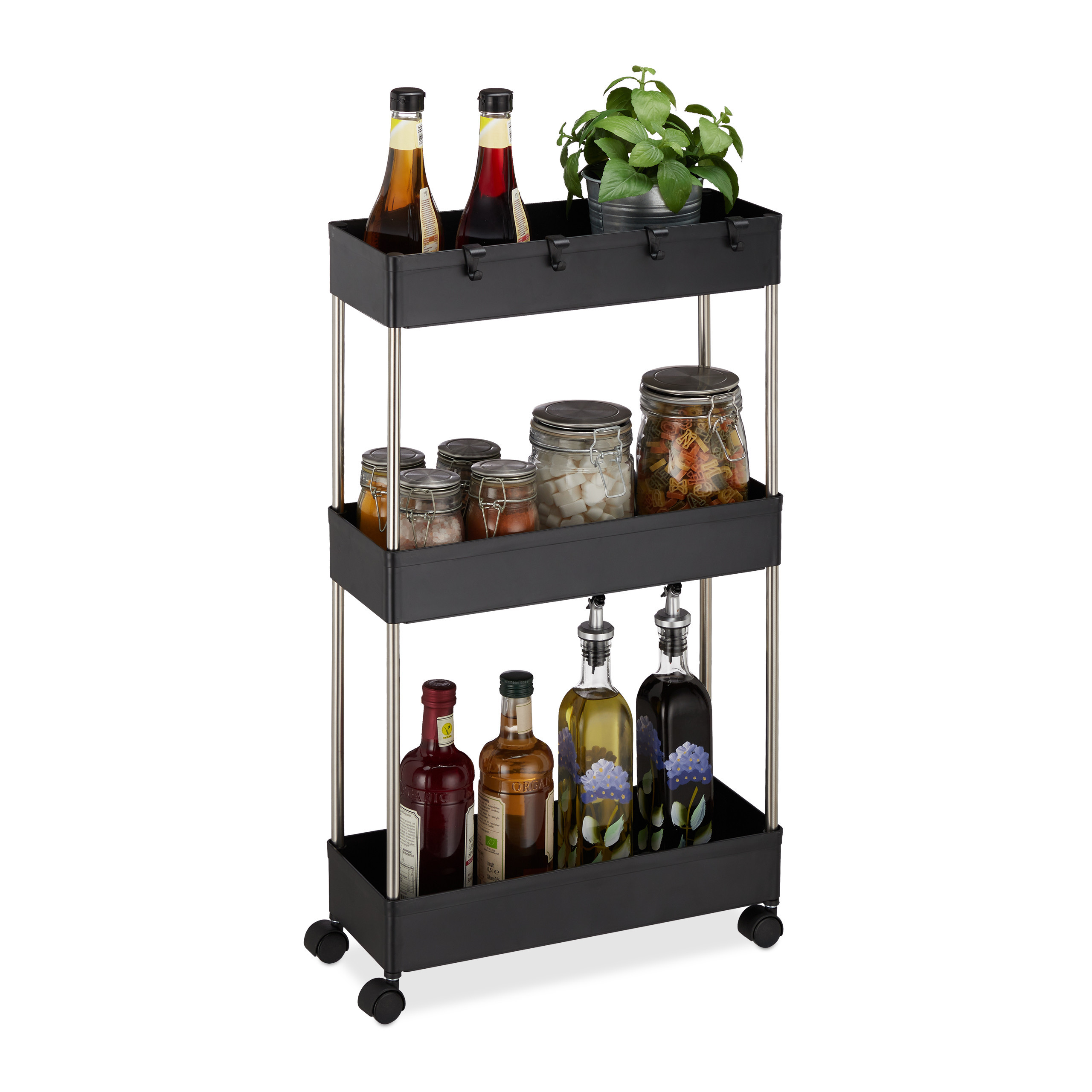 Niche Cars In Black - (w)15.5 X (h)70 X (d)40.5 Cm