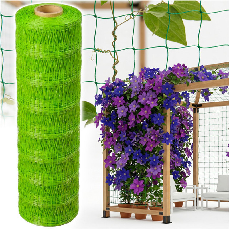 TEMU Rete per piante rampicanti 1,2 � 20 m, da giardino per fiori rampicanti, verdure e viti, supporto per cetrioli, pomodori, , uva, rose rampicanti