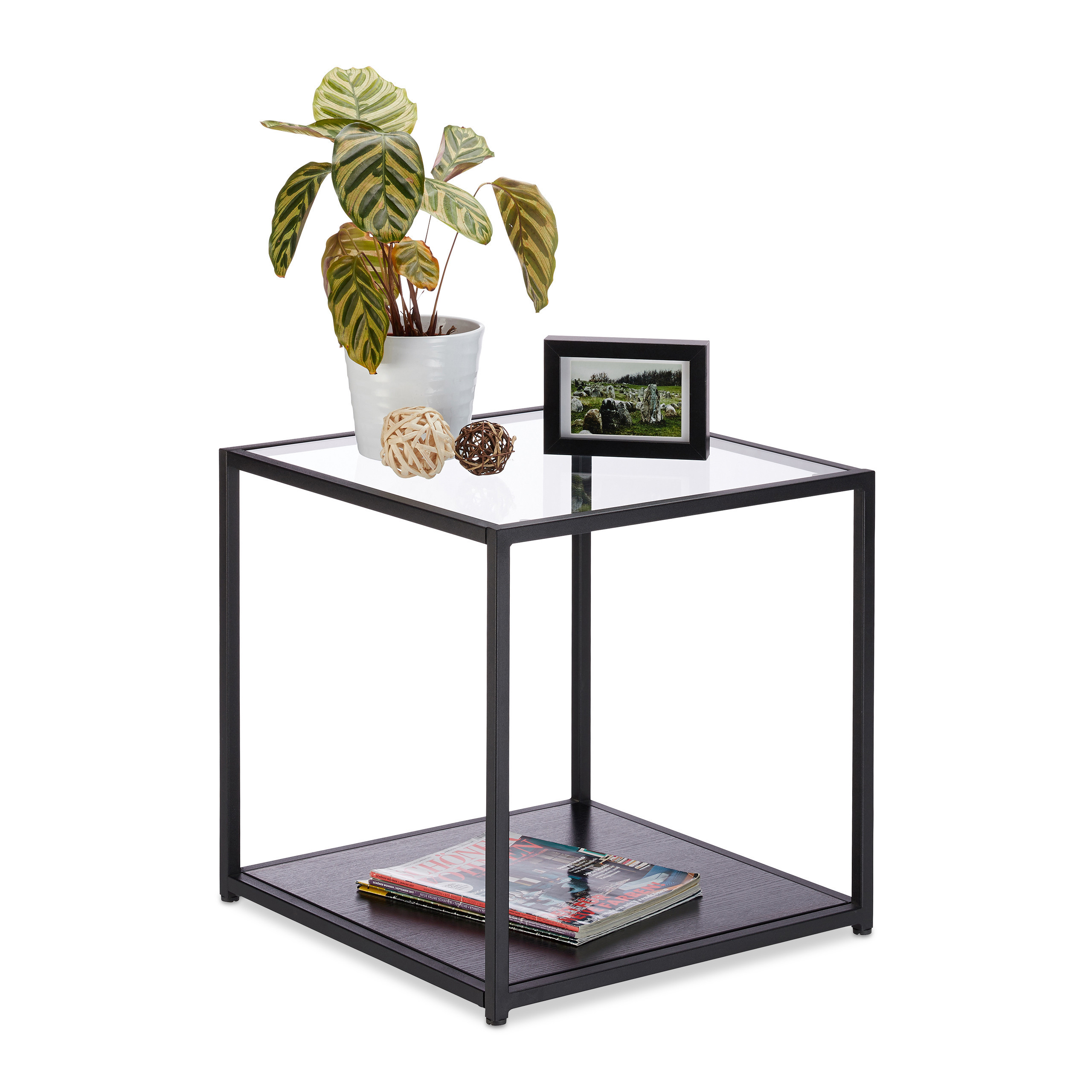 Side Table In Black - (w)50 X (h)50 X (d)50 Cm