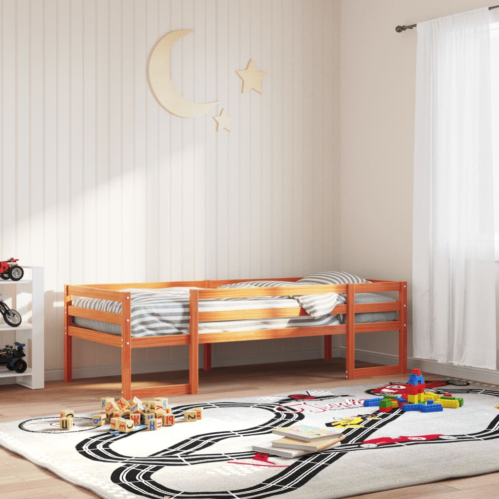 Image of Vidaxl Kids Bed, Children's Bed Frame, Wooden Solid Wood Single Bed For Kids, Toddler Bed, Youth Bed, Children's Bed