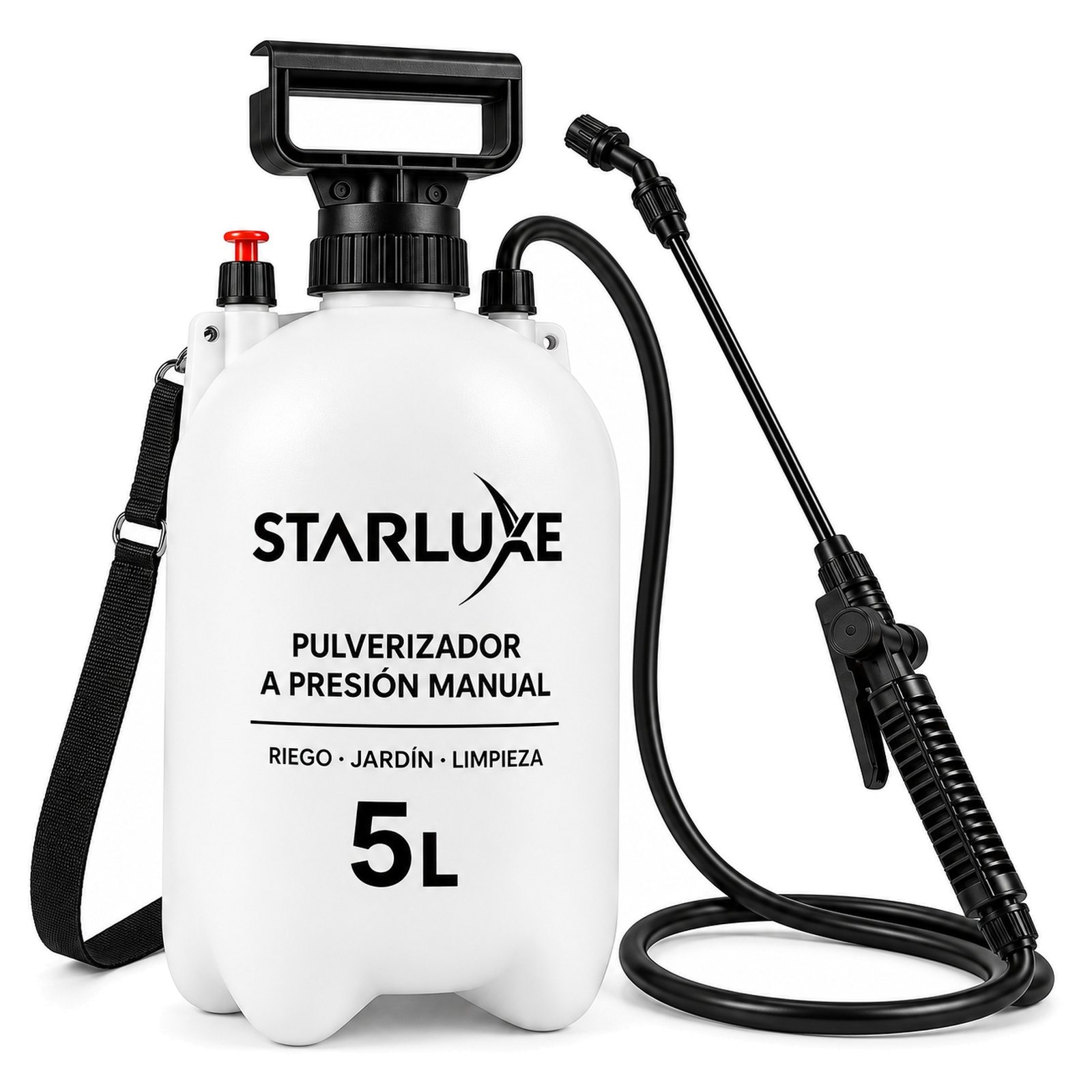 TEMU ® - Pulverizador a Presión 5 Litros, Pulverizador de Agua Manual para Plantas, Jardín y , Sulfatadora Fumigadora con Lanza, Boquilla Regulable,
