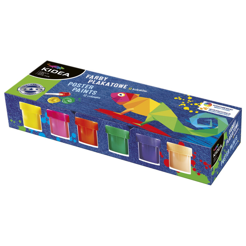 Poster Colors 20 Ml, 12 Colors, Kidea