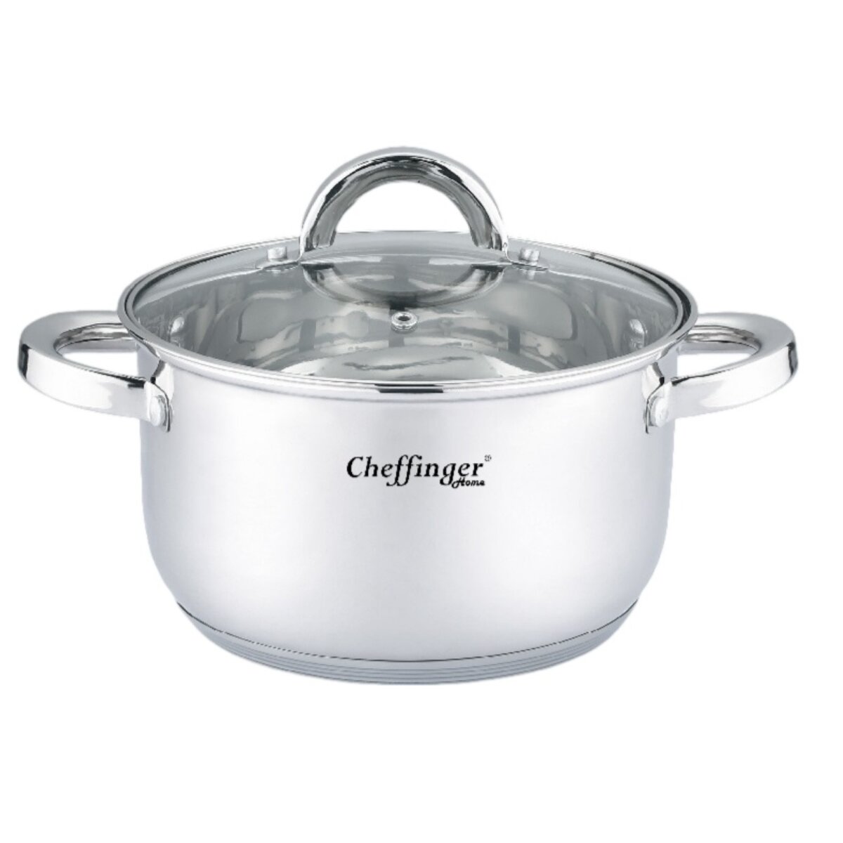 Image of Cooking Pot With Glass Lid, Suitable For All Stovetops, Made Of High-quality Stainless Steel, Ø 28 X 16.5 Cm