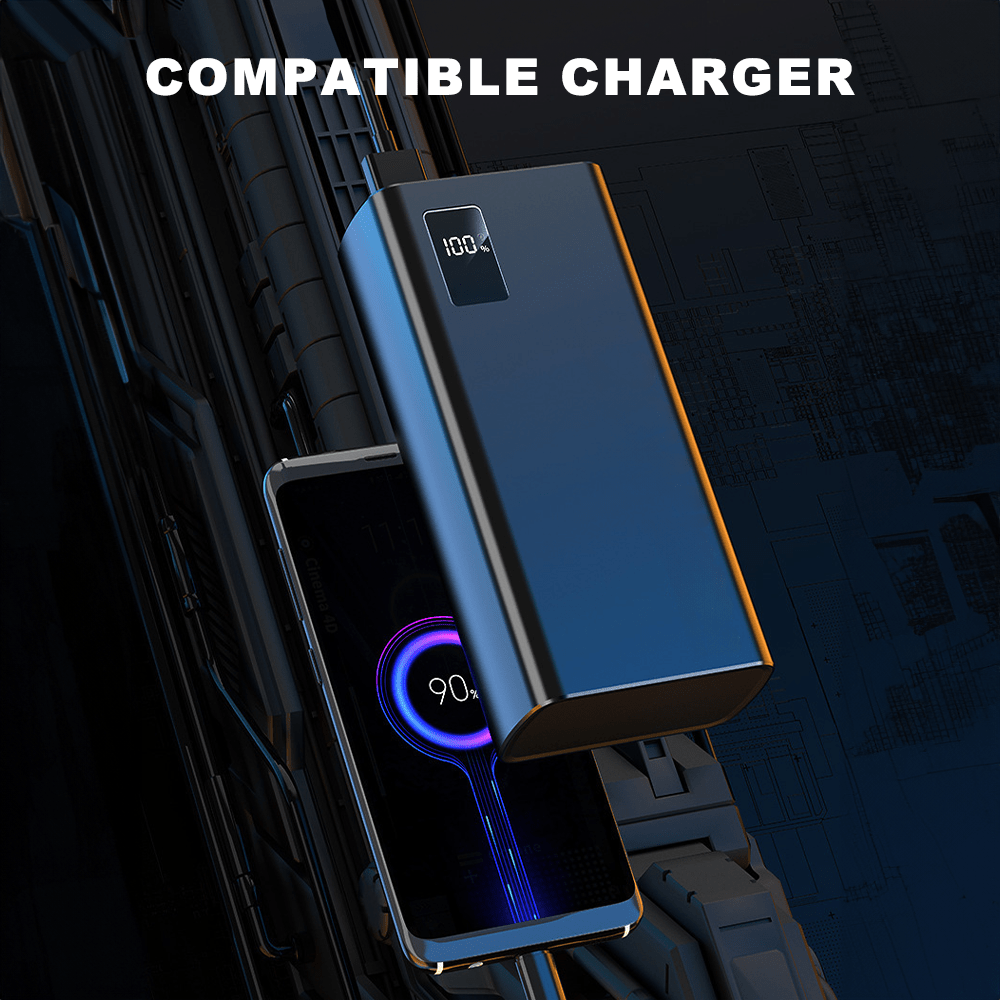 50000mah Portable Power, Portable Mobile Phone Charger, Camping External Battery Charger For Mobile Phones, 2 Usb/ Led Flashlights With Compass For Outdoor Activities
