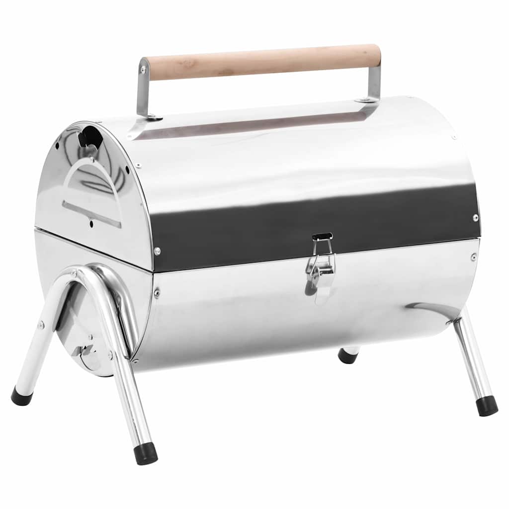 Image of Vidaxl Charcoal Grill Table Portable Charcoal Grill Grill Grill Tone Picnic Bbq Stainless Steel Double Grill