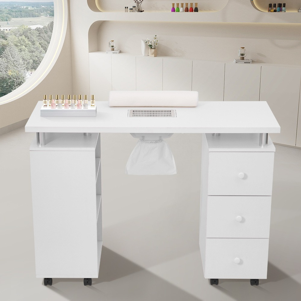 Professional Mobile Manicure Table with Storage Cabinet