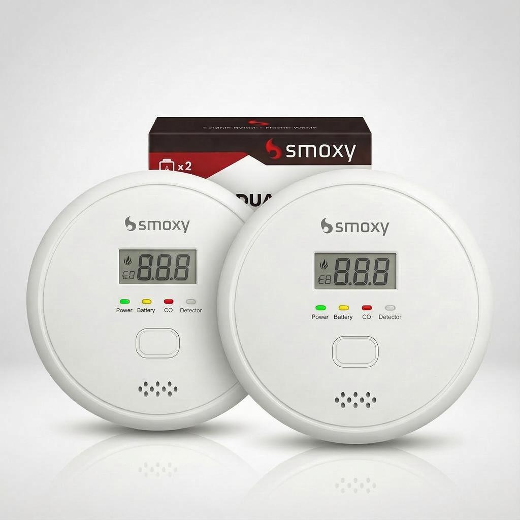 Dual Carbon Sensor With Lcd Display, Carbon Detector, Certified Sensor Detector, , Loud Alarms For Home, Suitable For Home And Commercial Use
