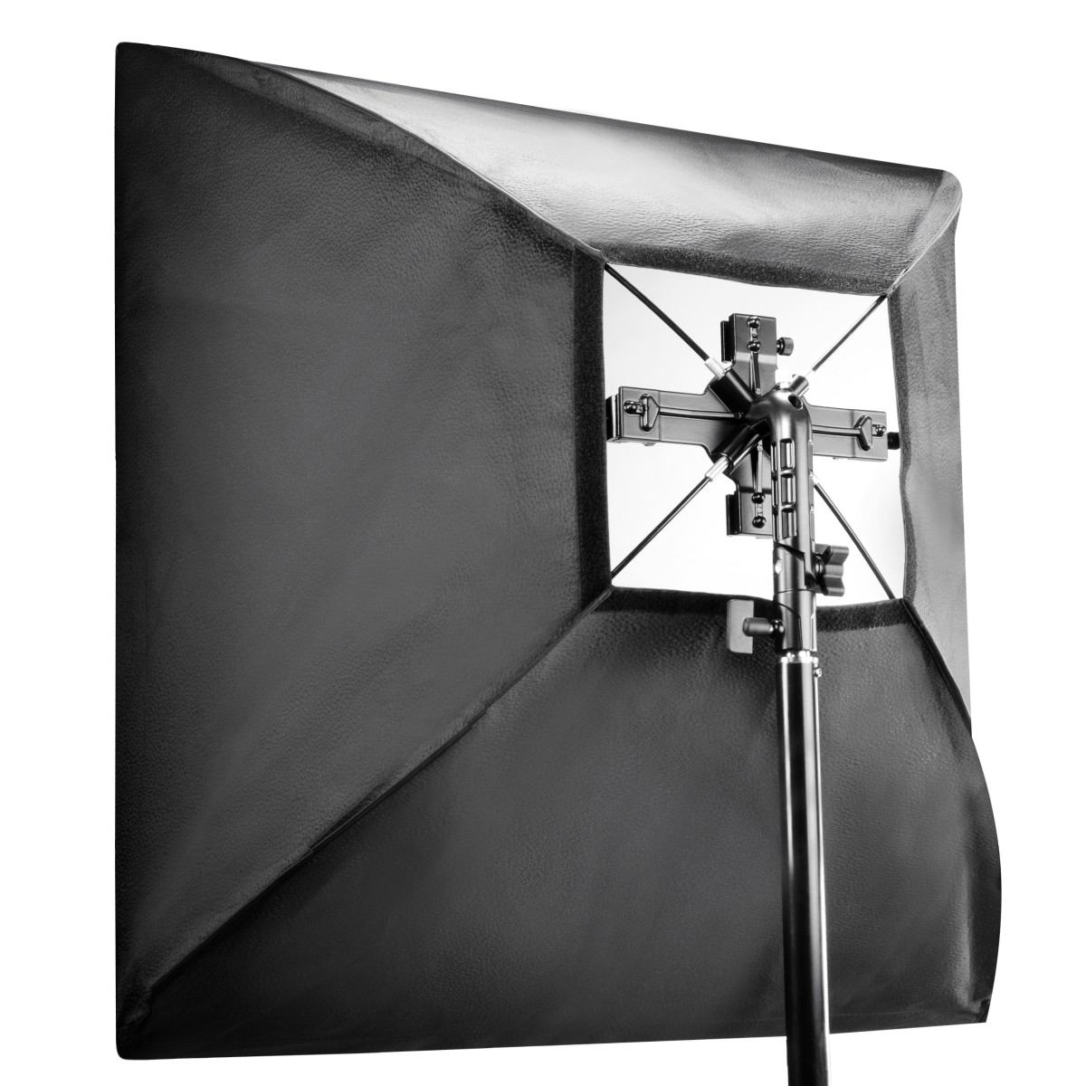 Walimex Flash Holder Set With 60x60 Cm Softbox – 4-position Speedring For System , Includes Diffusers, Grid & Carrying Bag