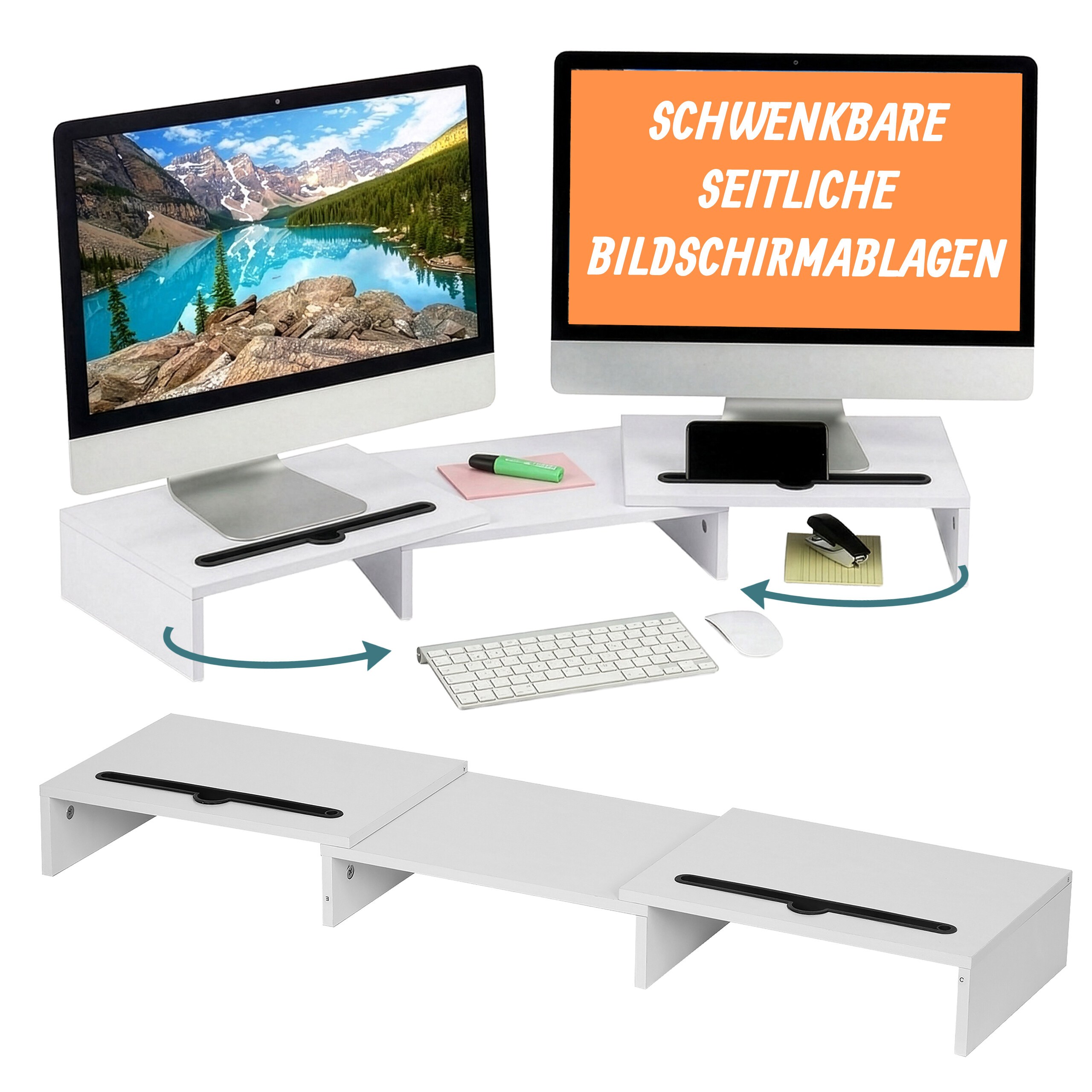 Monitor Stands In White