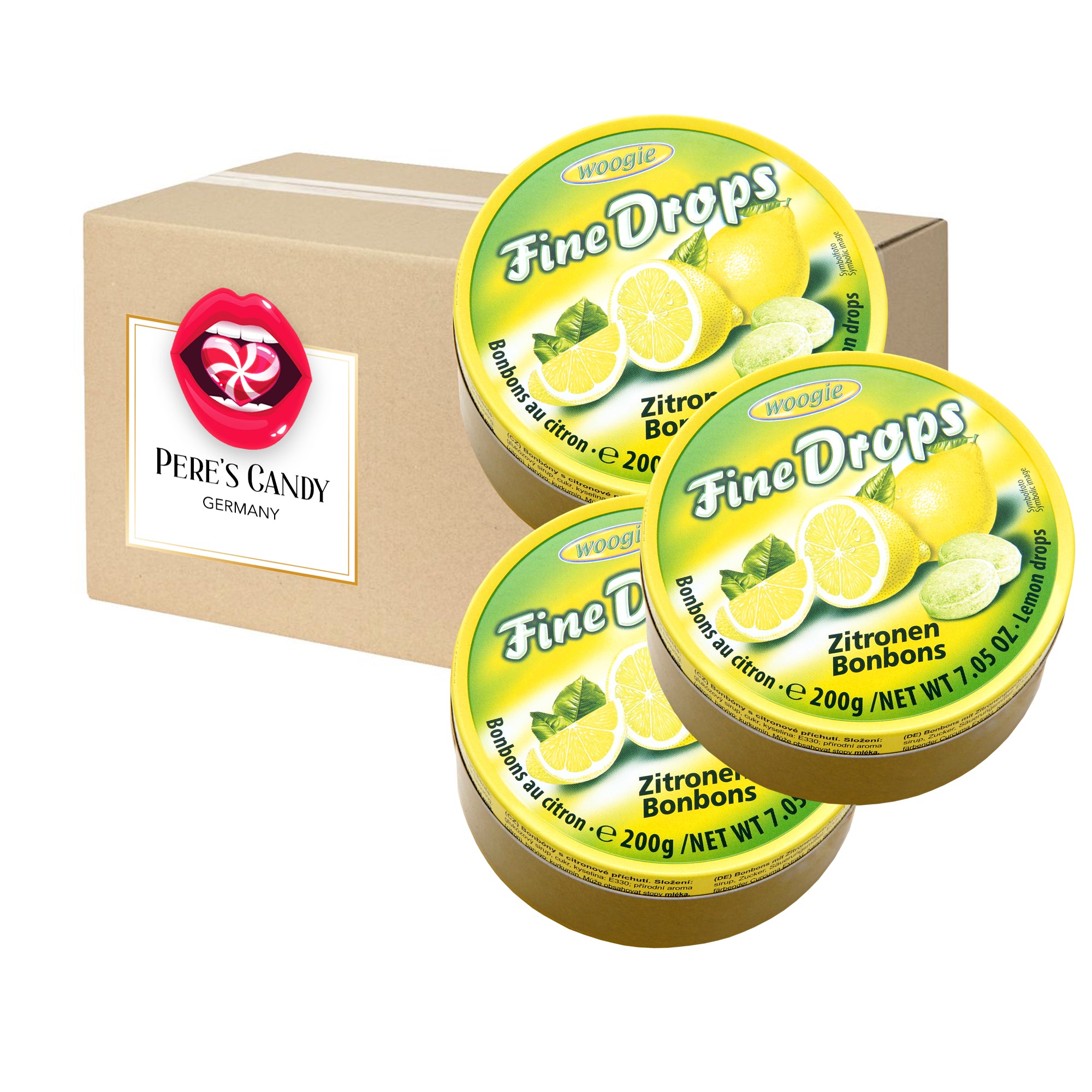 Fine Drops - Lemon Flavor Candy 3x200g