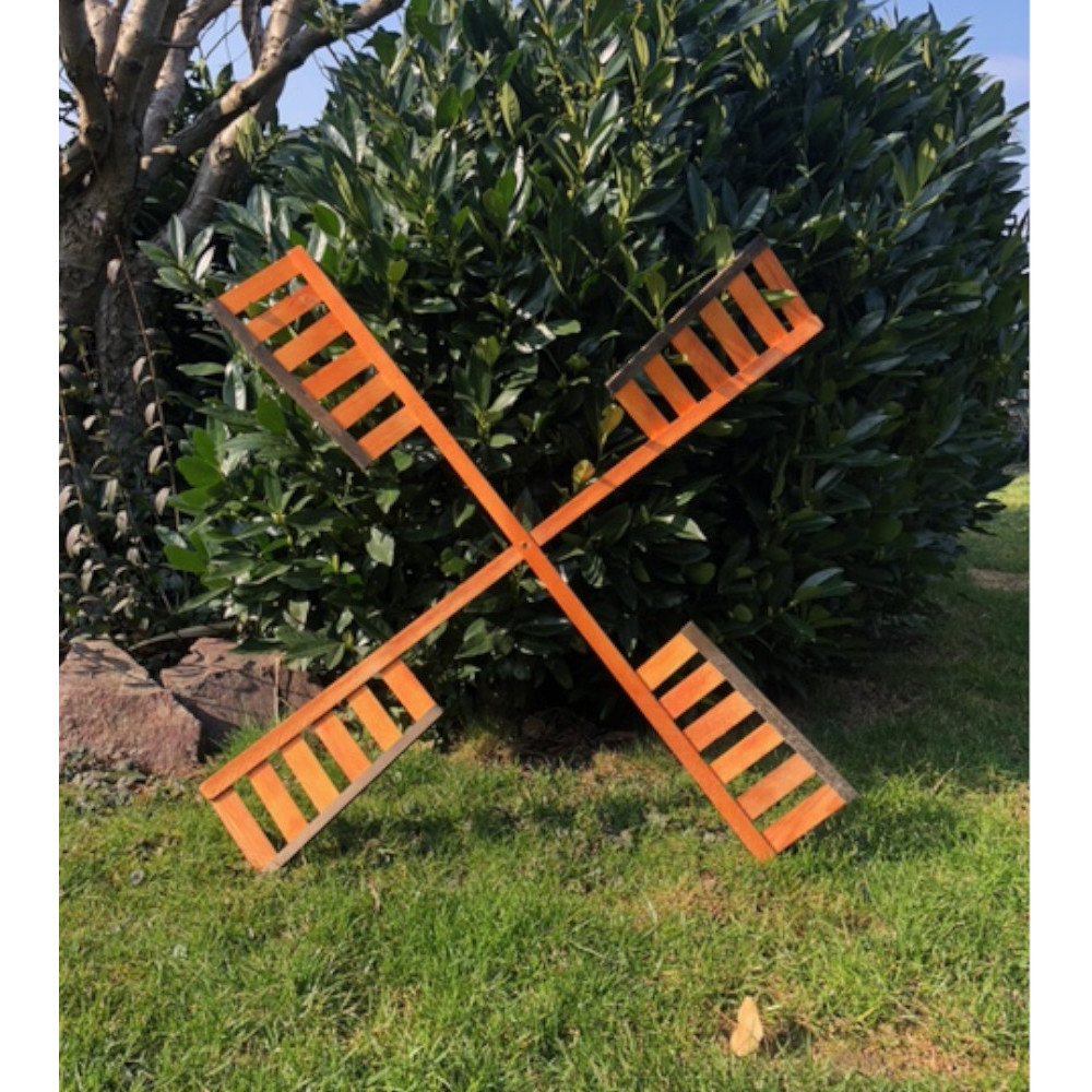 Image of 2 X Replacement Xl Or Xxl For Garden Windmill, Wooden Windmill , Brown, 90 Cm Long