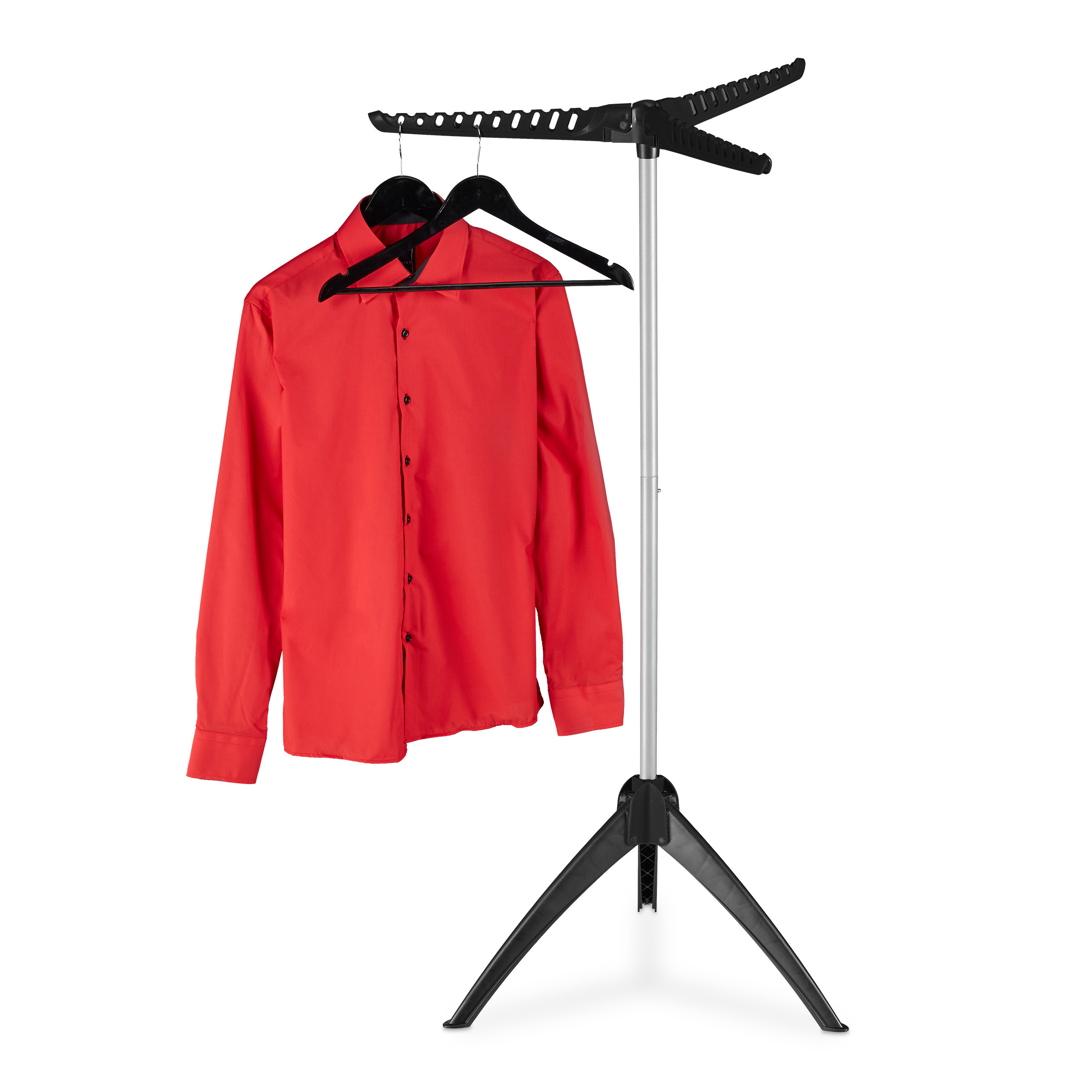 Clothes Drying Rack In Black/grey - (h)129 X Ø 62 Cm