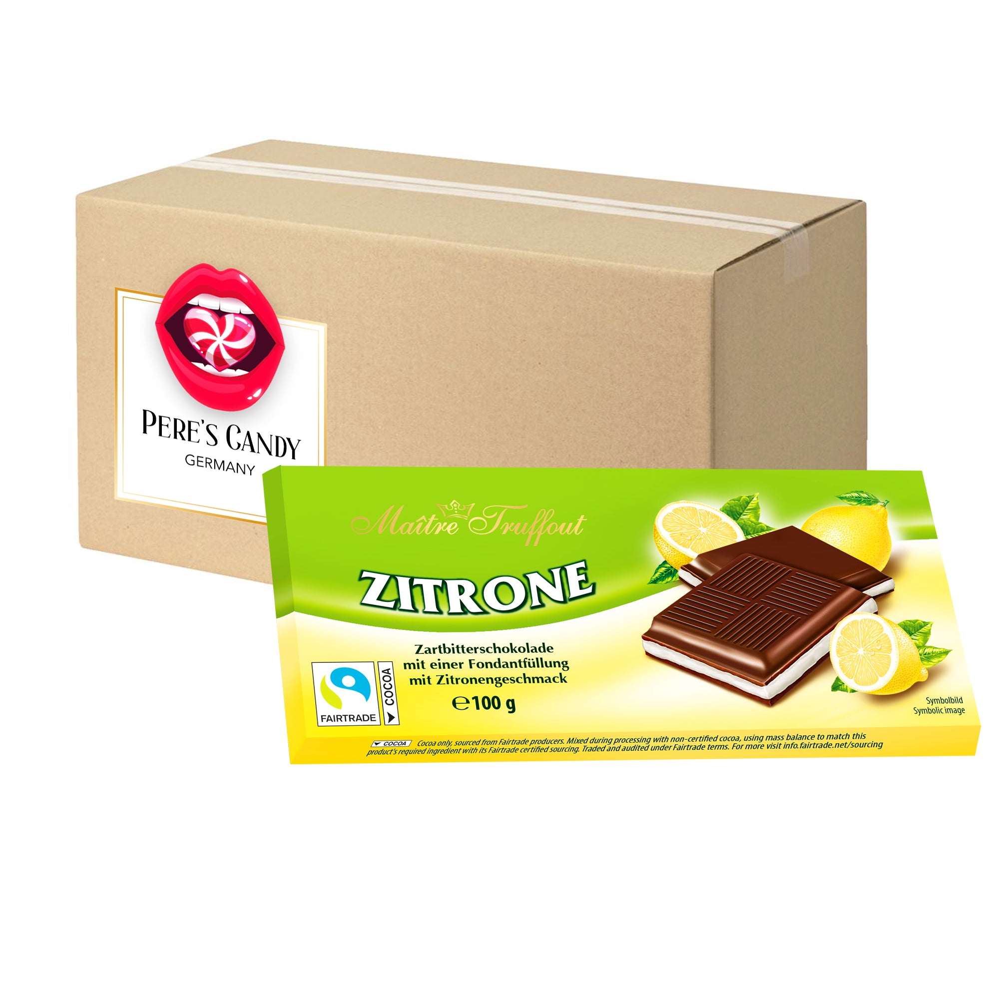 Maître Truffout Cream Chocolate Lemon Bar 5x100g