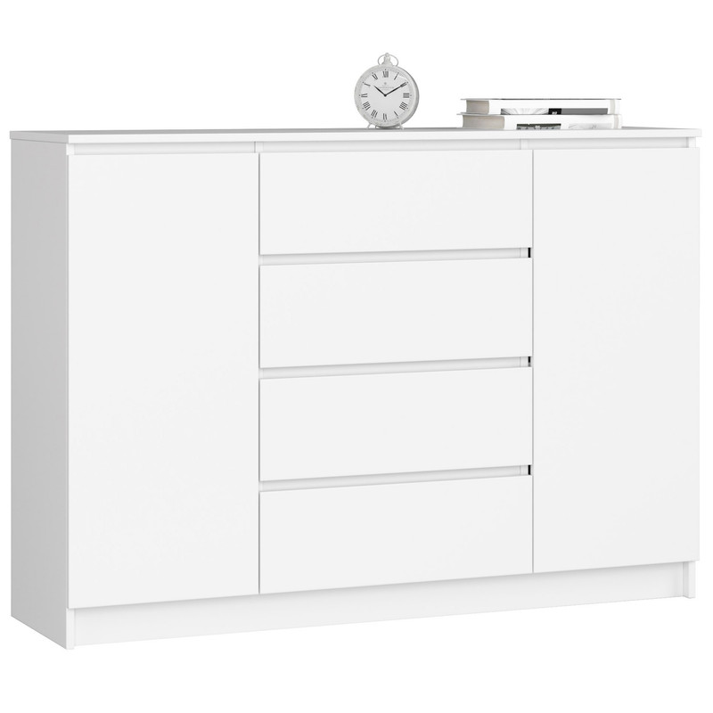 Image of Akord K140 Dresser, 138 Cm, 2 Doors, 4 Drawers, 4 Shelves, 138x40x99 Cm