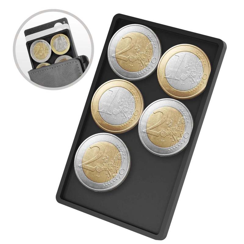 E-shop Münzfach für Slim Wallets - Universales Kleingeldfach für Kreditkartenetuis