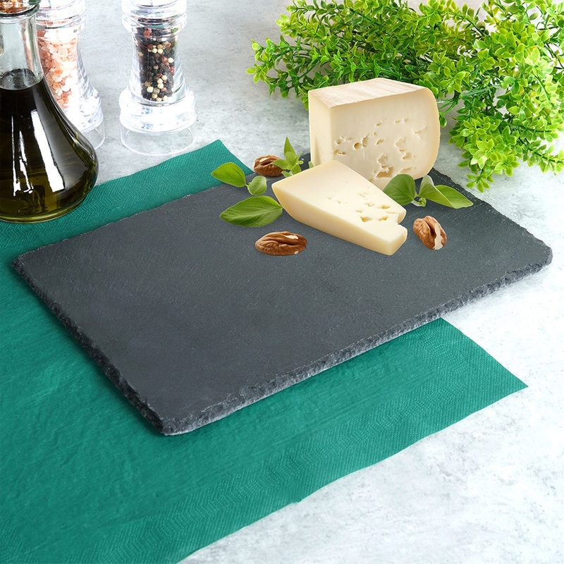 TEMU Rectangular Slate Serving Tray, 30x20 Cm