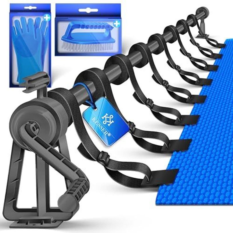 Image of Kesser Pool Roller Premium Rolling System For Solar Pool Cover, Adjustable 1.05-6.15 M, , Uv- And Weather-resistant