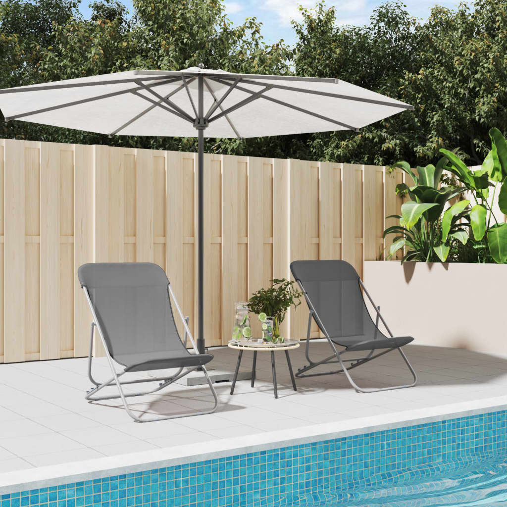 Vidaxl Beach Chair Chair Sun Lounger Camping Chair 2pcs.