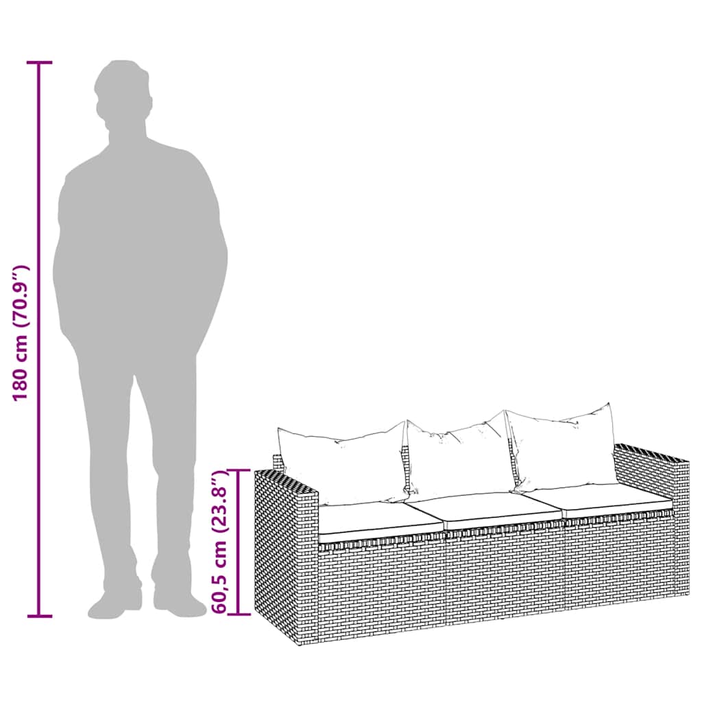 3-seater Garden Sofa 3-seater Garden Sofas Outdoor Sofa Garden Sofa Couch 3-seater Couch Three-seater Sofa Terrace Sofa
