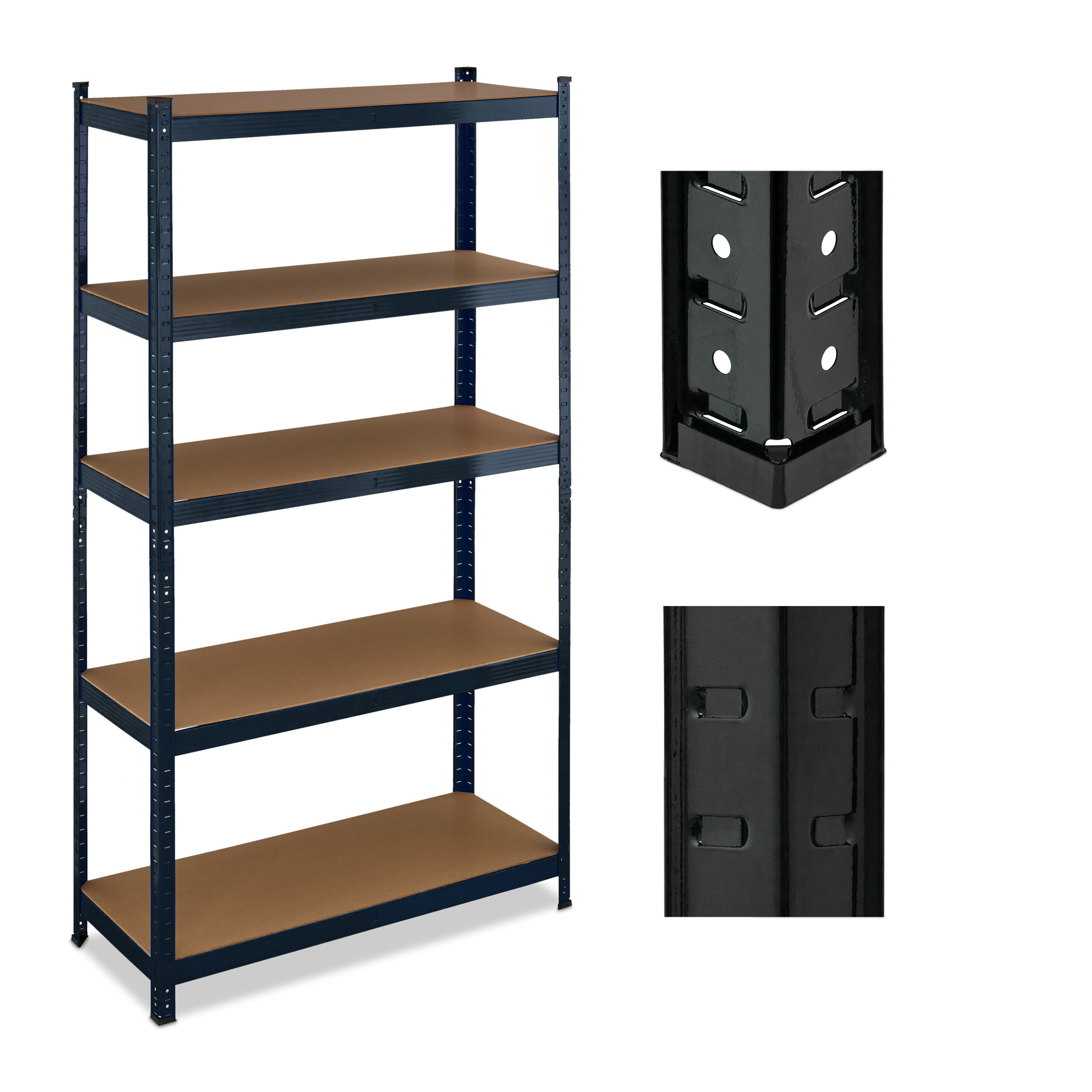 Heavy-duty Shelving In Black - (w)100 X (h)180 X (d)40 Cm