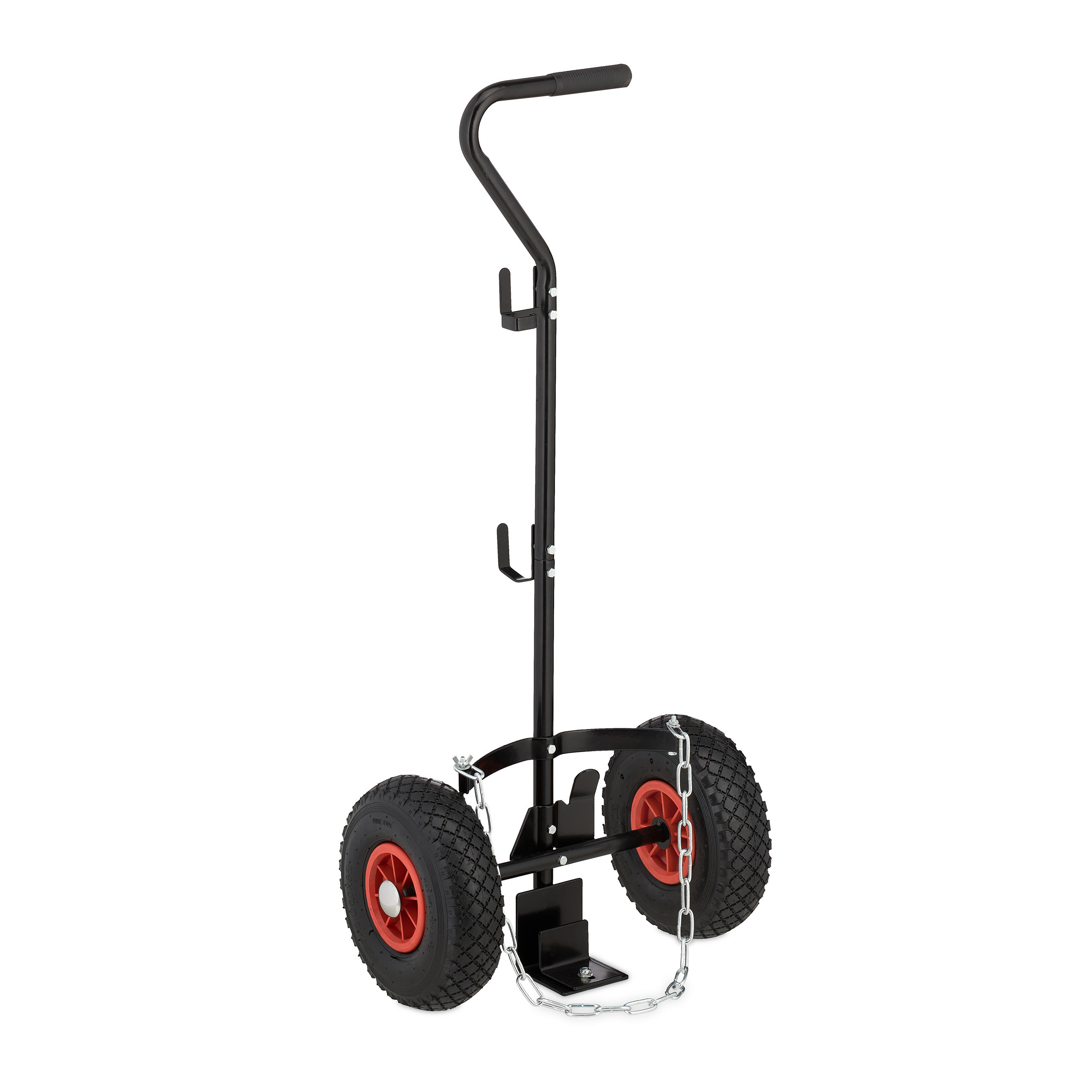 TEMU Carro para bombonas de gas de 3-5 kg, ruedas neumáticas, soporte ajustable de acero para bombonas de 29 cm de diámetro, 100 x 44 x 25 cm, carga