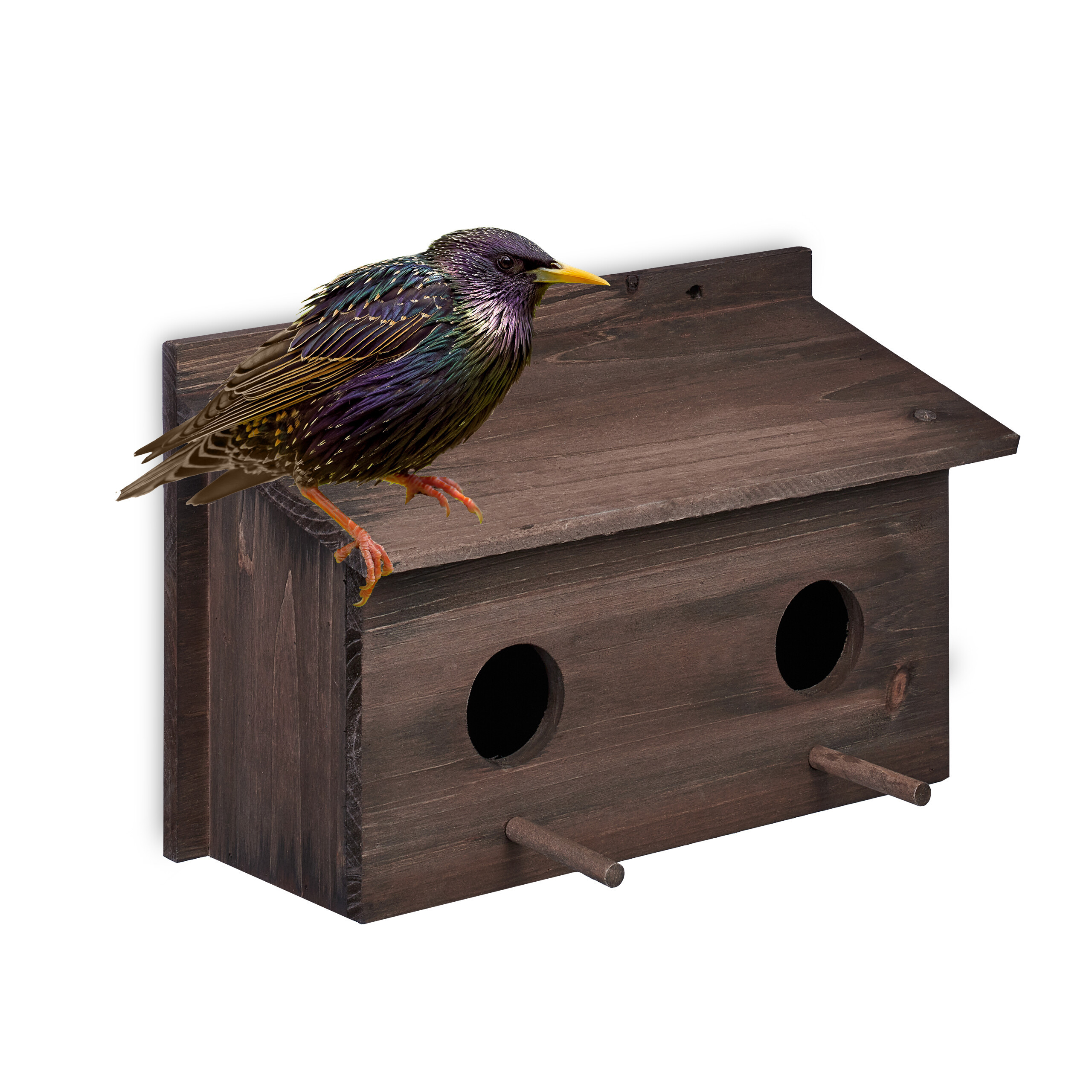 Brown Nesting Box - (w)35 X (h)22 X (d)18 Cm