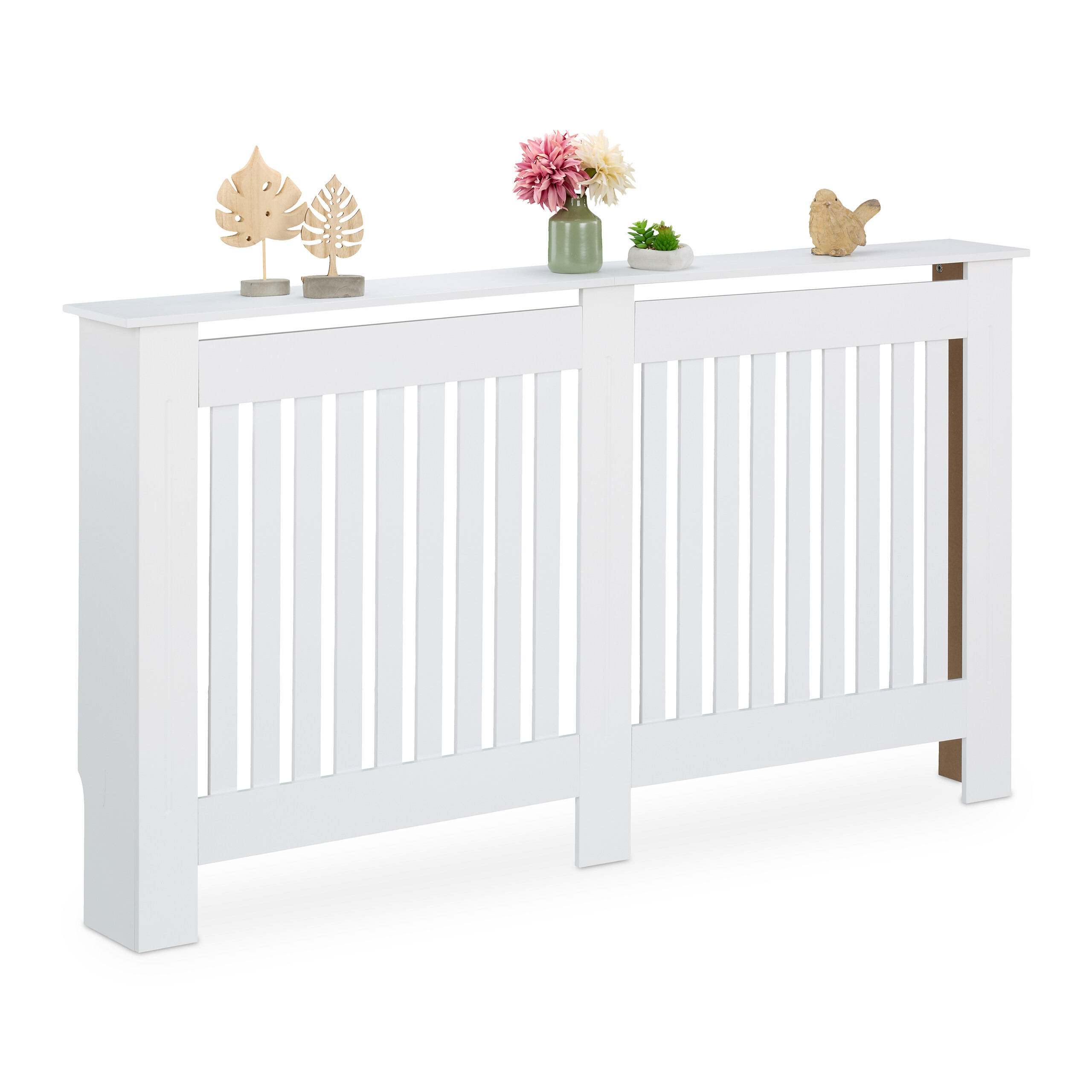 Image of Heating Radiator Cover "country House" In White - (w)152 X (h)83 X (d)19 Cm