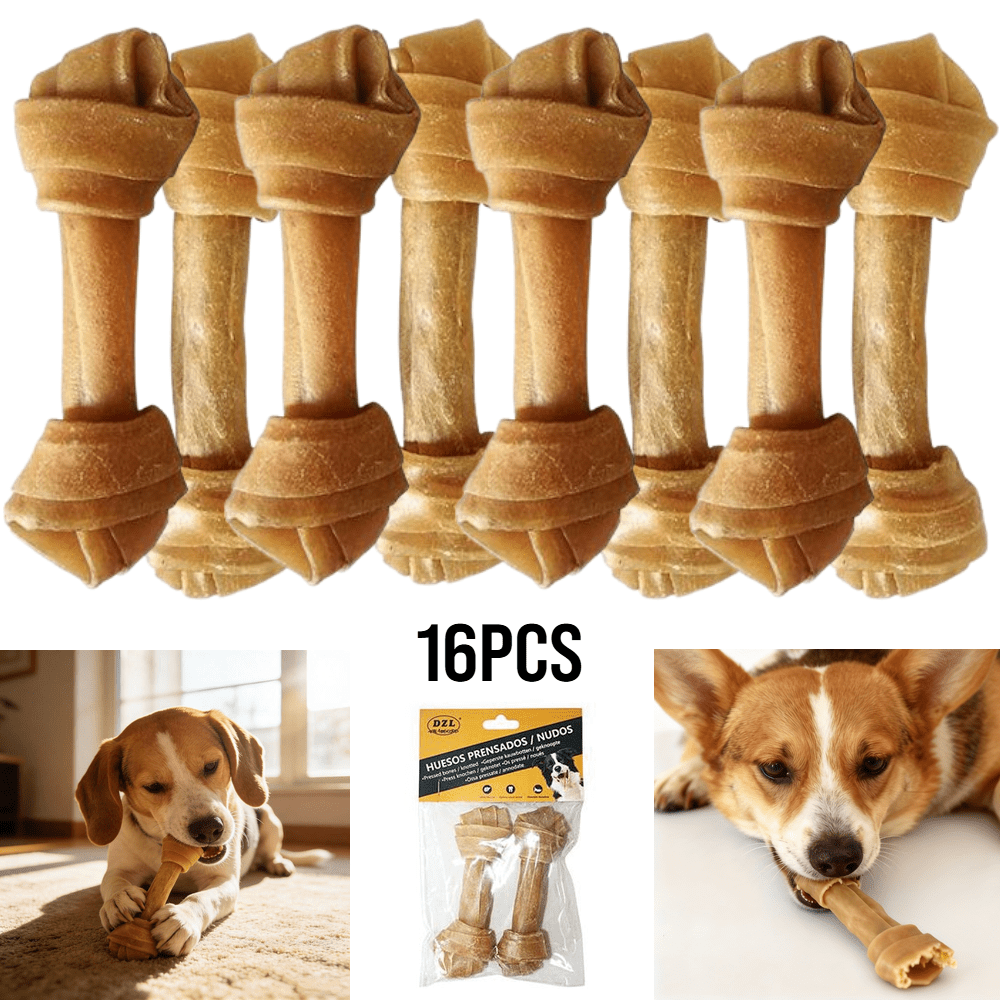 16PCS Os à Mâcher pour Chien, Jouets Dentaires Nettoyants pour Dents, Bâtonnets à Nœud à Mâcher pour Chien, Bâtonnets de Pousse de Dents Durables pour Chiots pour Chiens de Petite et Moyenne Taille, à Mâcher pour Chiots et Chiens (13cm, Style A)