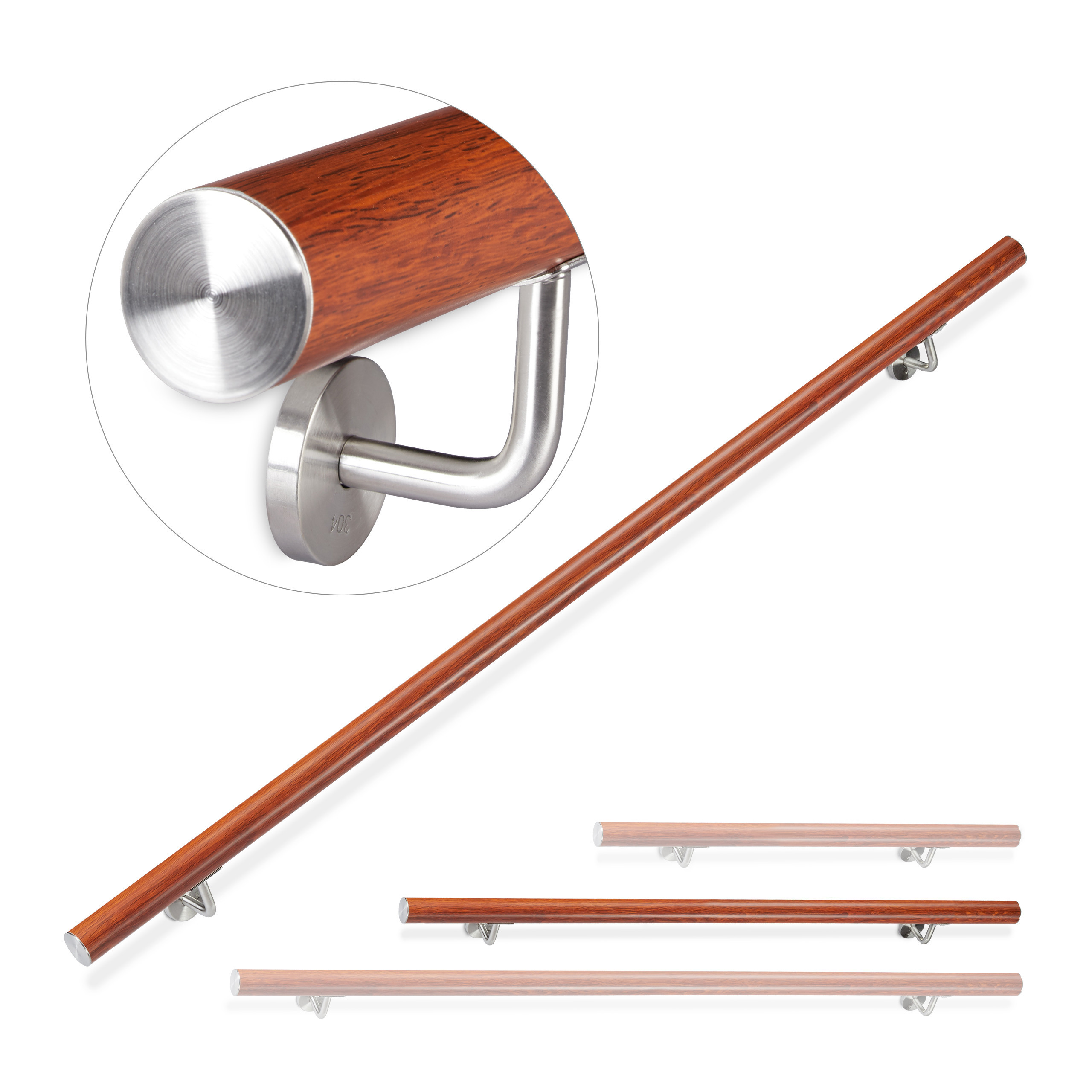 Handrail In Brown - (l)1500 Mm