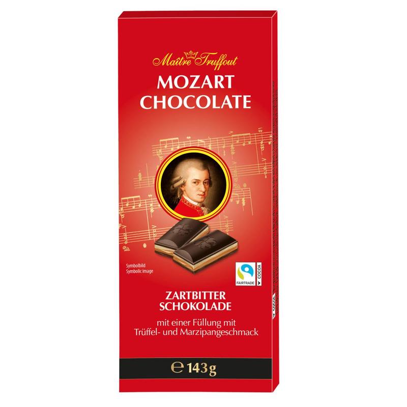 Master Truffout Mozart Bitter Sweet Chocolate 143g