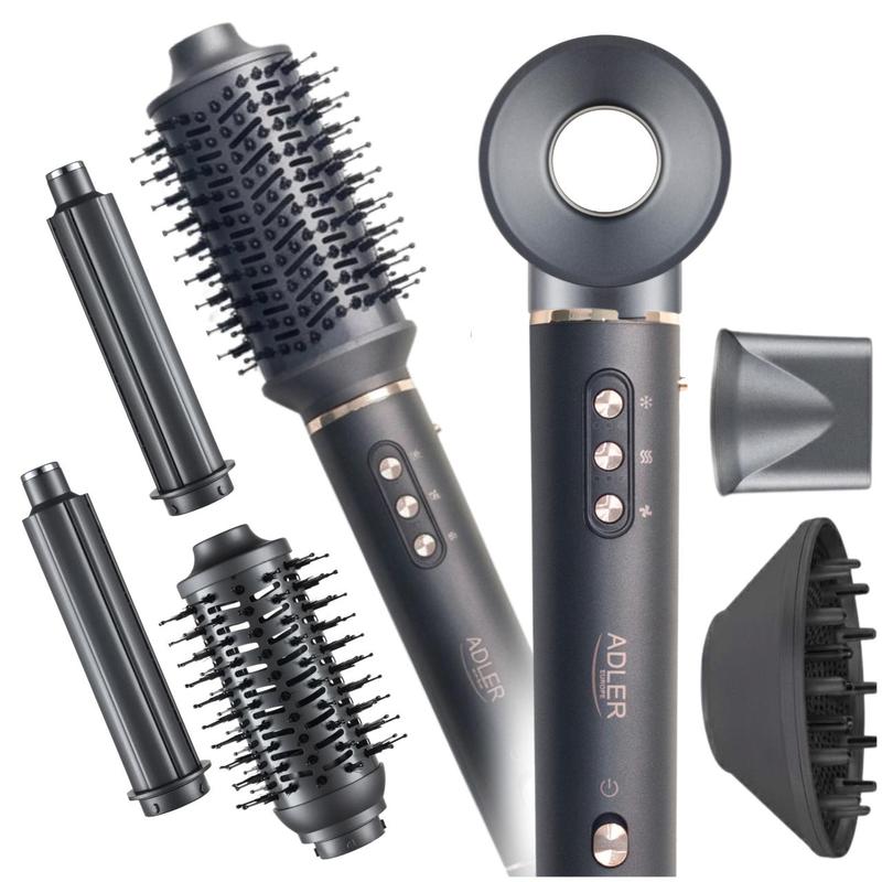 Image of Professional 7-in-1 Curling Iron Dryer Adler Ad 2030: Salon-quality Styling 1400w With 110,000 Rpm Motor!