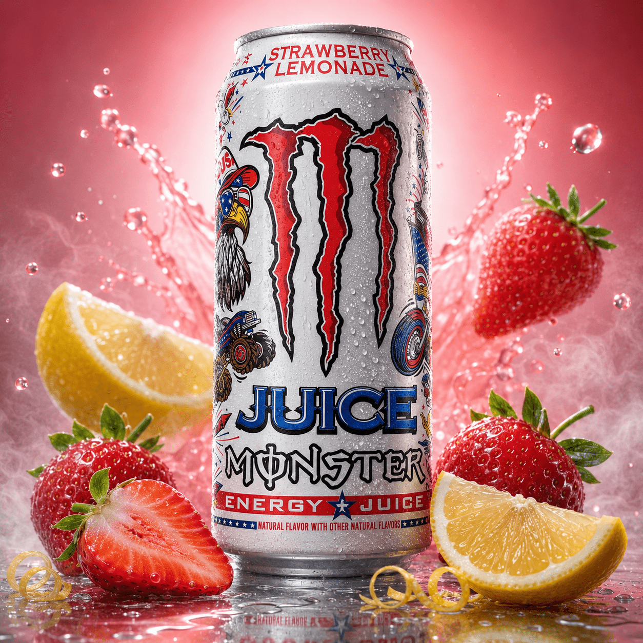 Image of Monster Juice Strawberry Lemonade 1 × 473 Ml Special Edition
