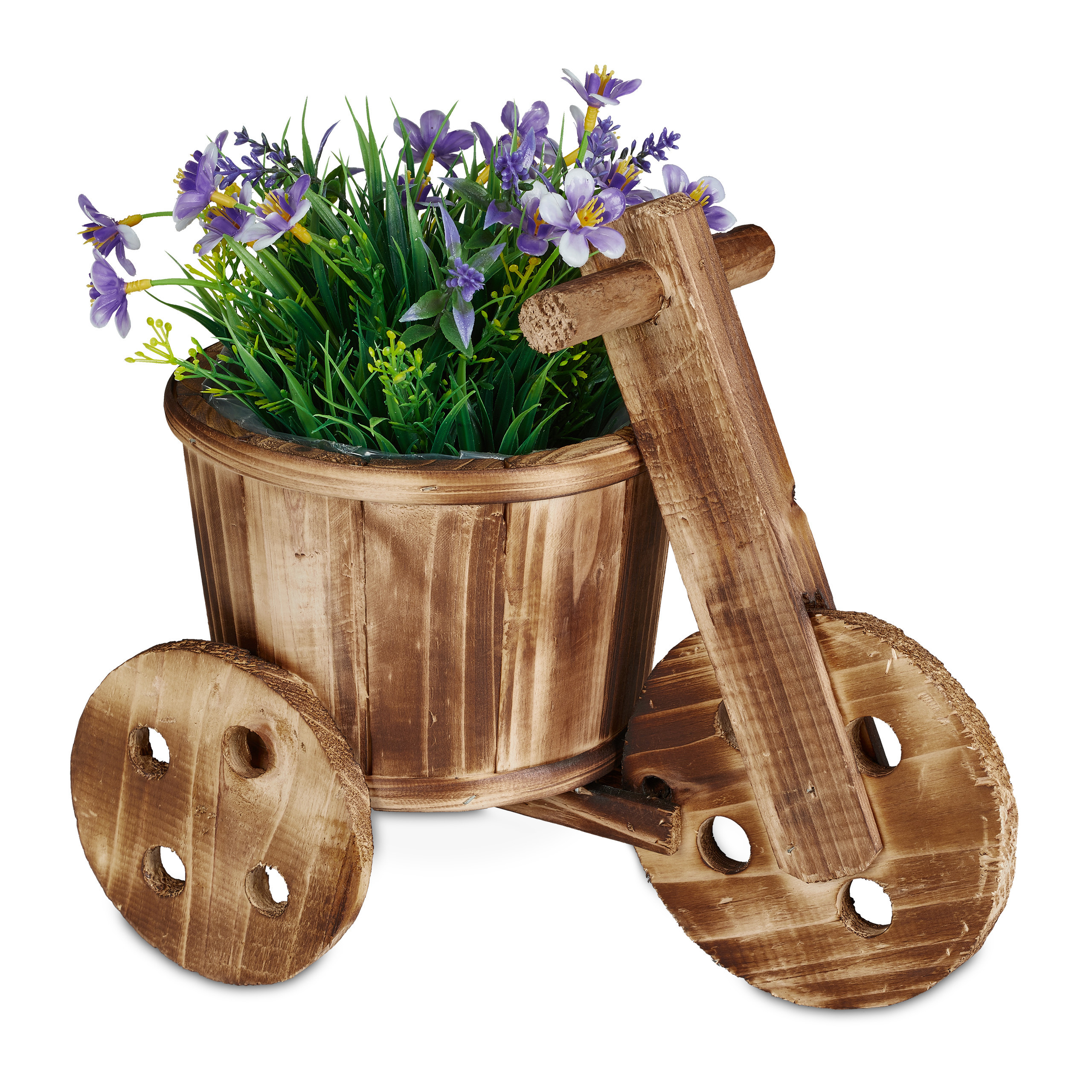 Flower Bicycle In Natural Finish