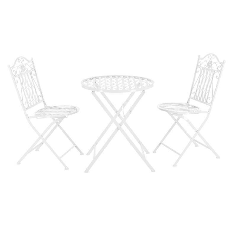 Biella 3-piece Folding Metal Bistro Set