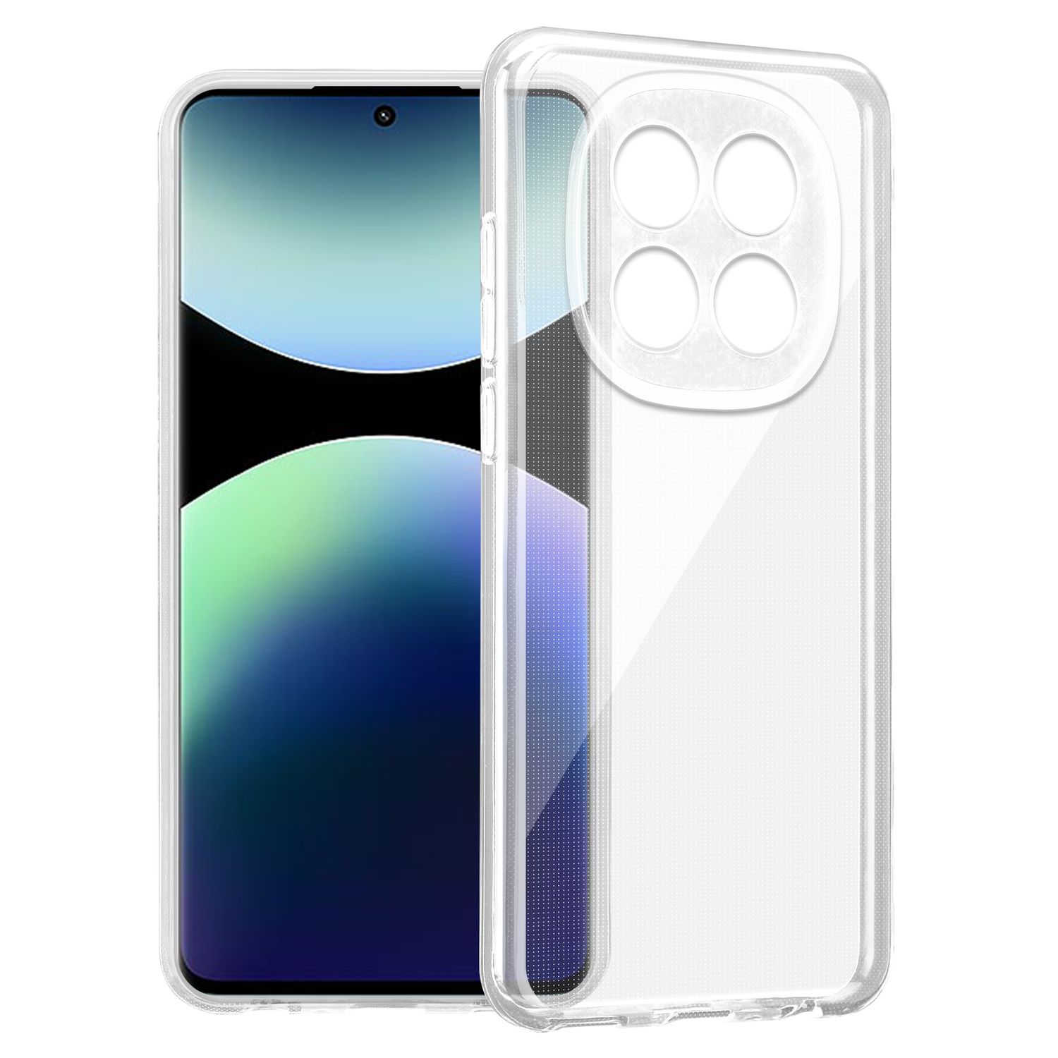 Case Compatible With Xiaomi Redmi Note 14 Pro Plus 5g, Flexible Tpu Silicone Protective Back Cover, Transparent Phone Case