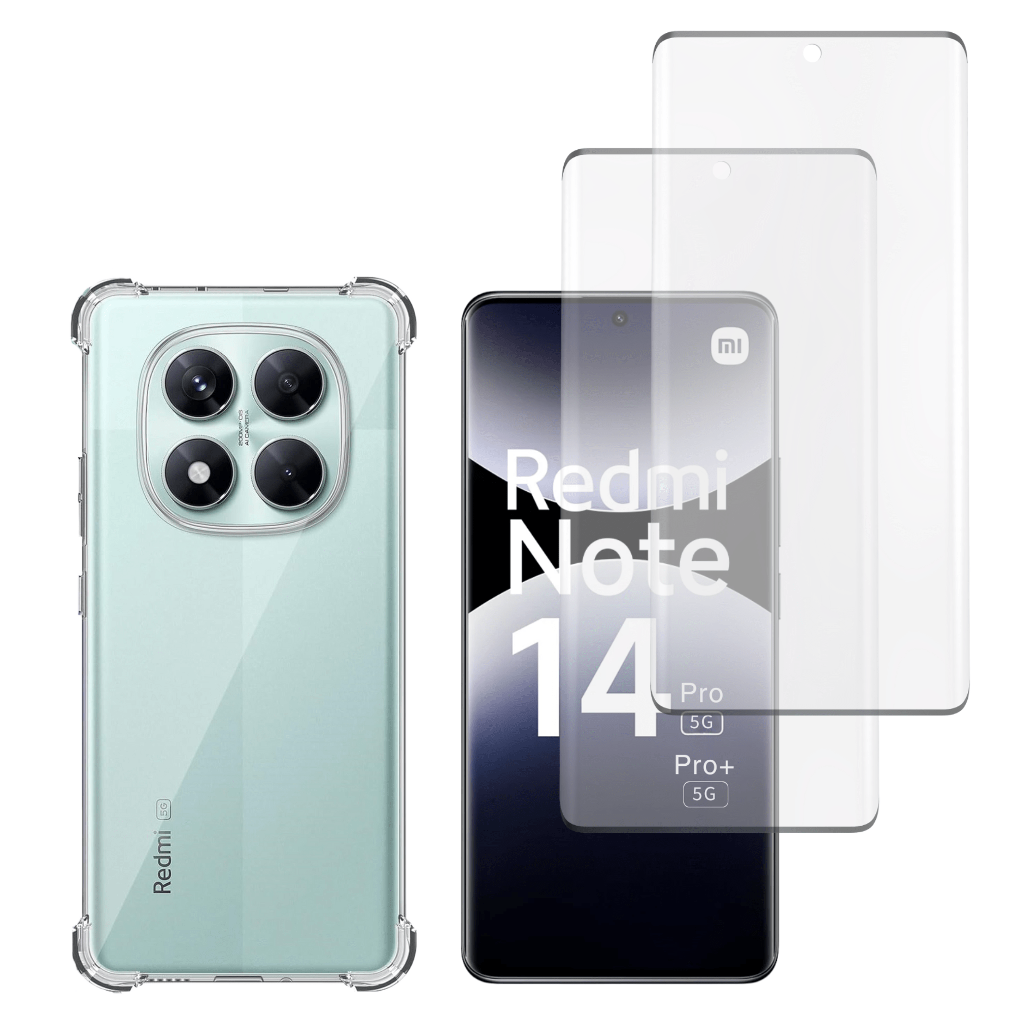 TEMU Coque antichoc pour Xiaomi Redmi Note 14 PRO 5G / Redmi Note 14 PRO PLUS 5G et 2 Verres Trempé Film Protection Phonillico®